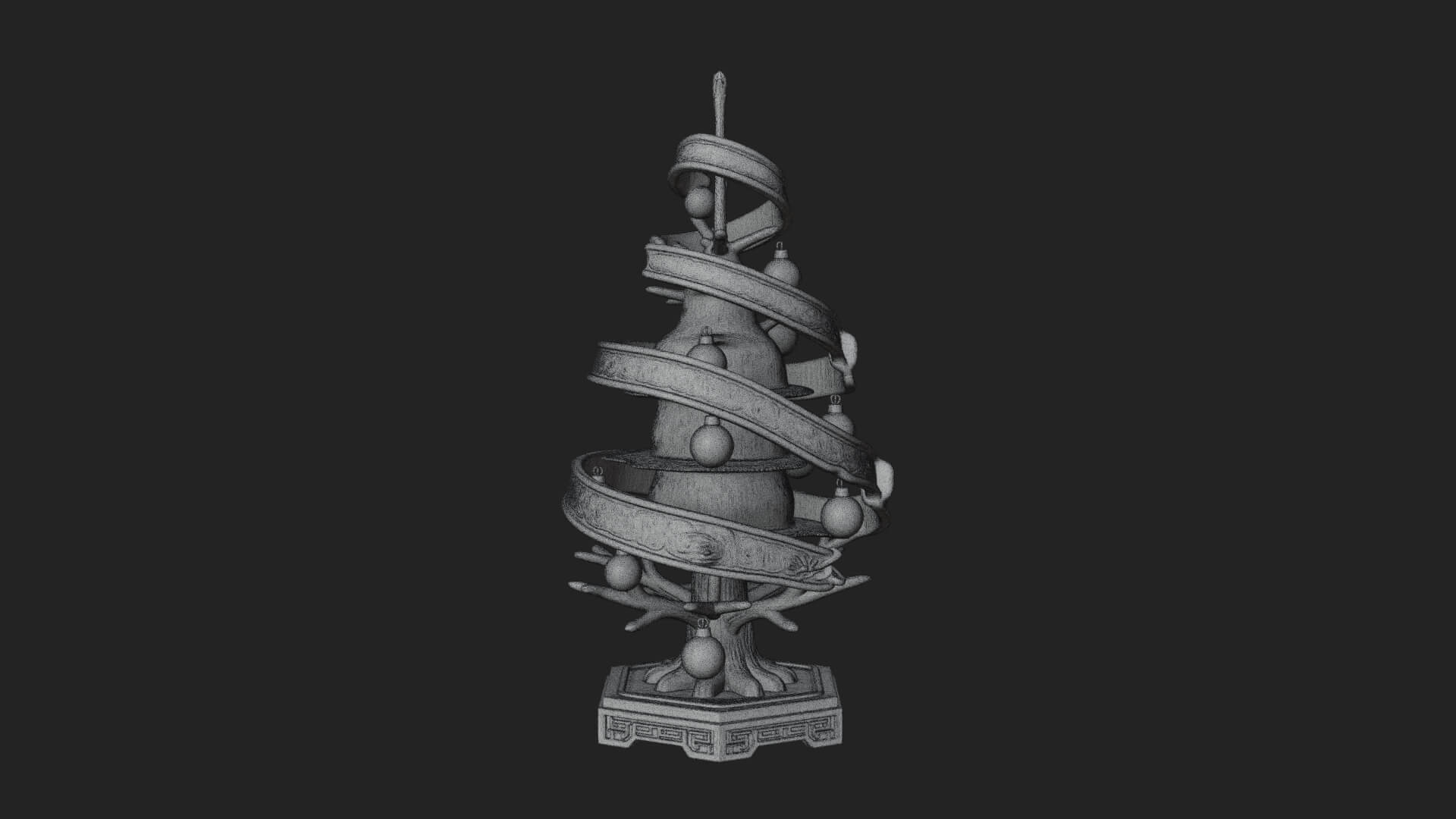 Decorated Christmas Tree Model Design 26 3D Print Model 3D Model