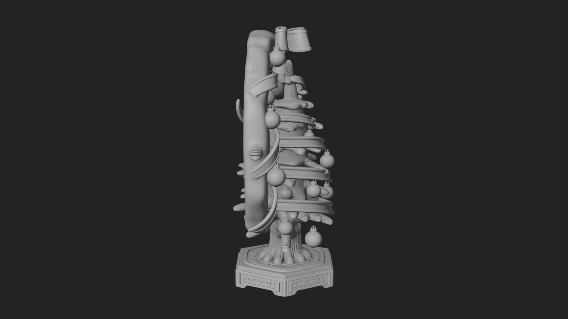 Decorated Christmas Tree Model Design 27 3D Print Model 3D Model