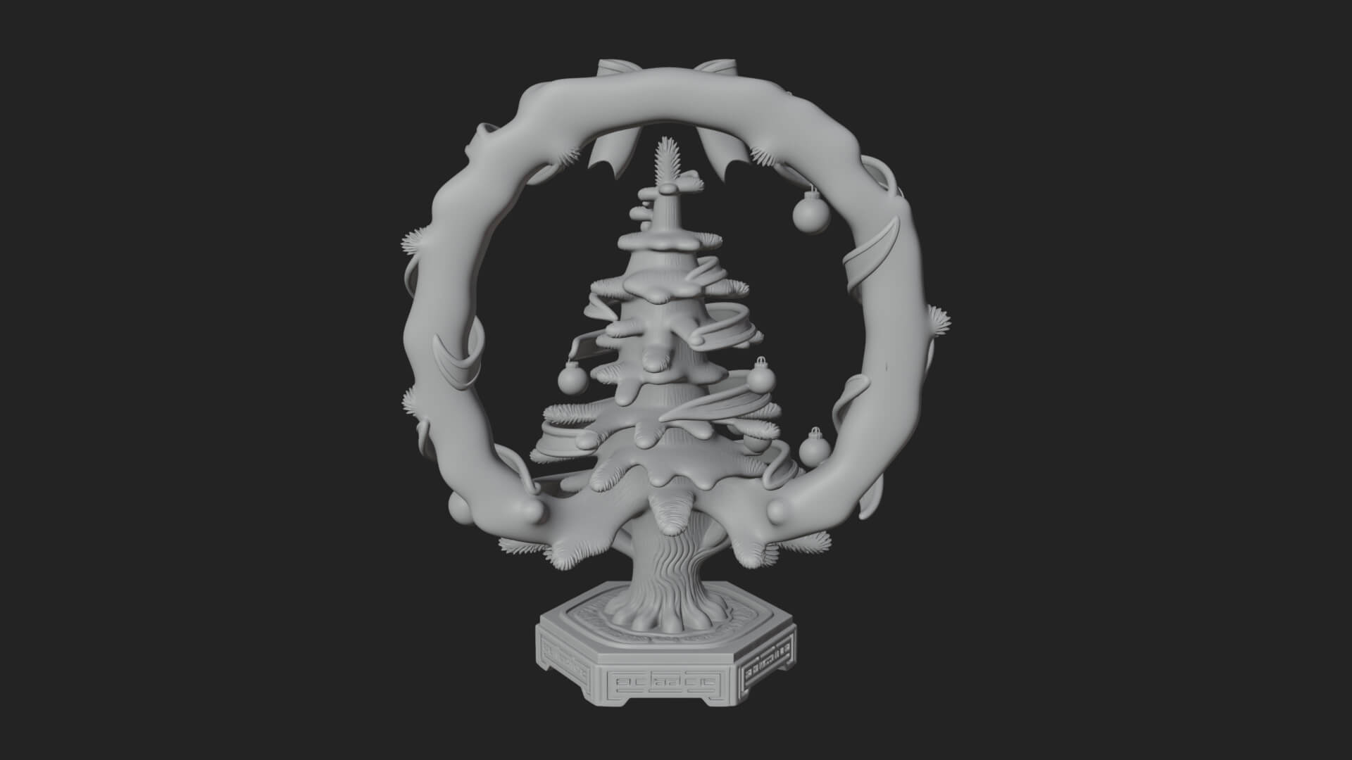 Decorated Christmas Tree Model Design 27 3D Print Model 3D Model