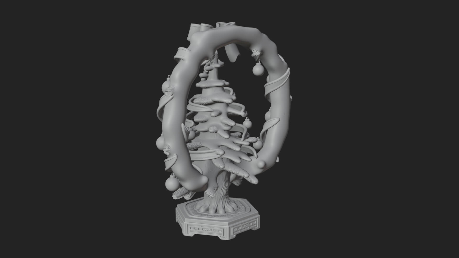 Decorated Christmas Tree Model Design 27 3D Print Model 3D Model