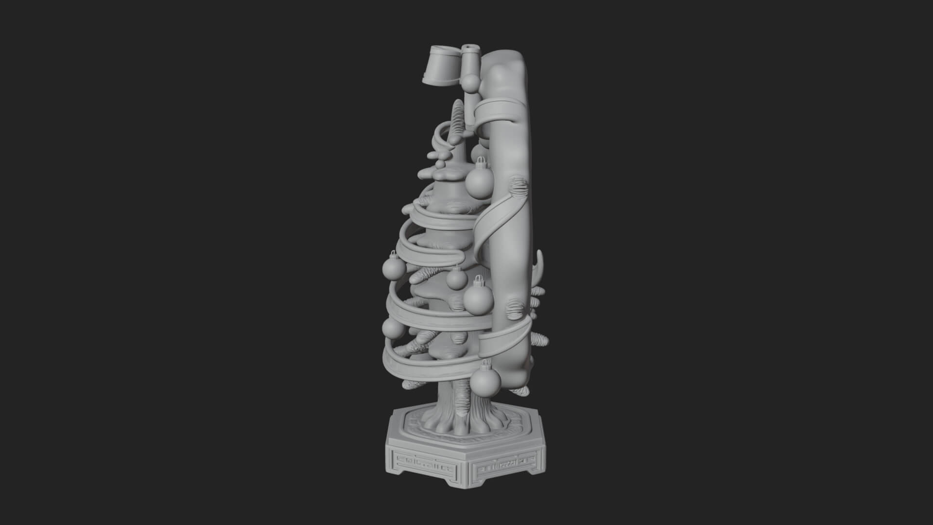 Decorated Christmas Tree Model Design 27 3D Print Model 3D Model