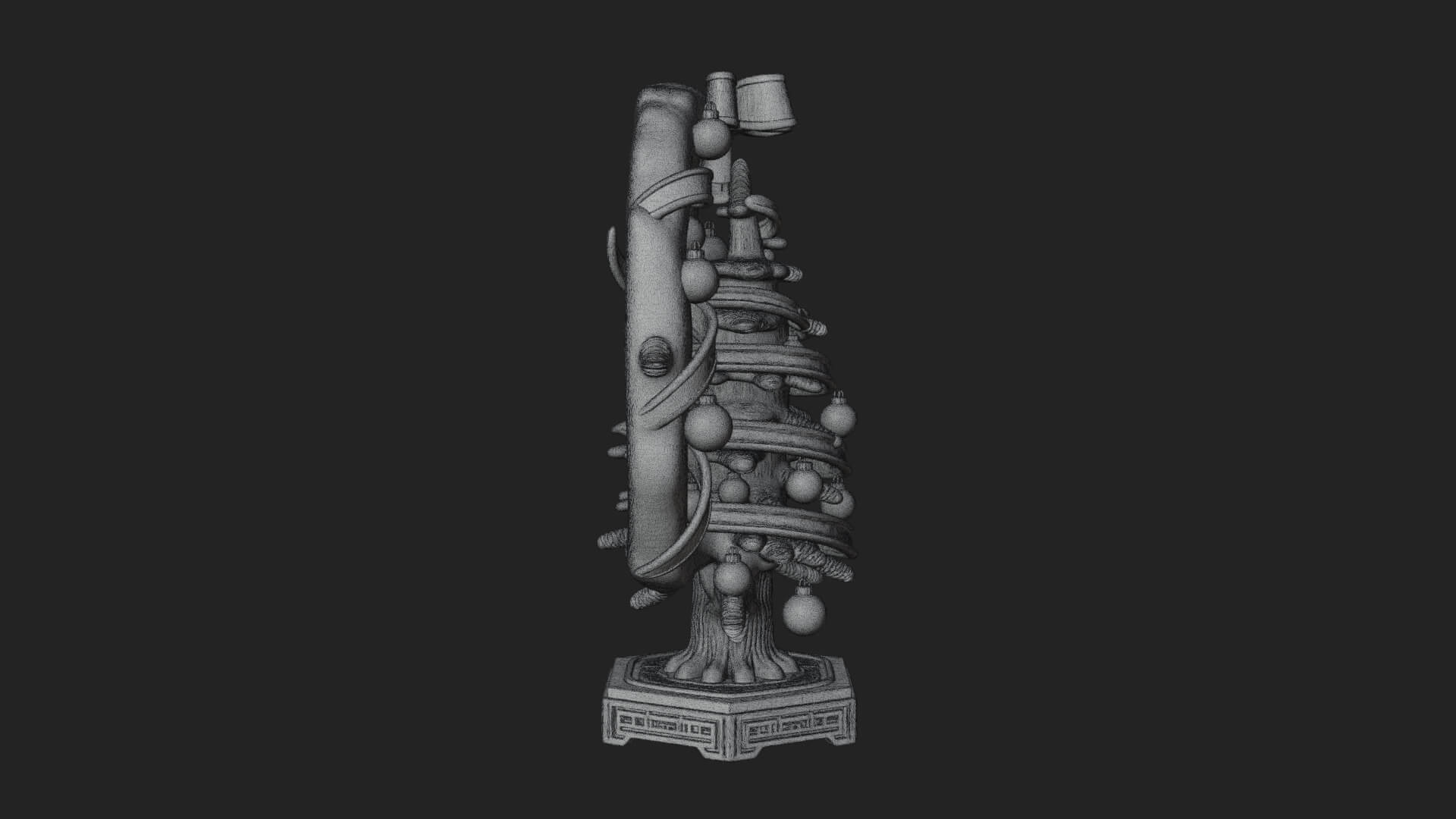Decorated Christmas Tree Model Design 27 3D Print Model 3D Model