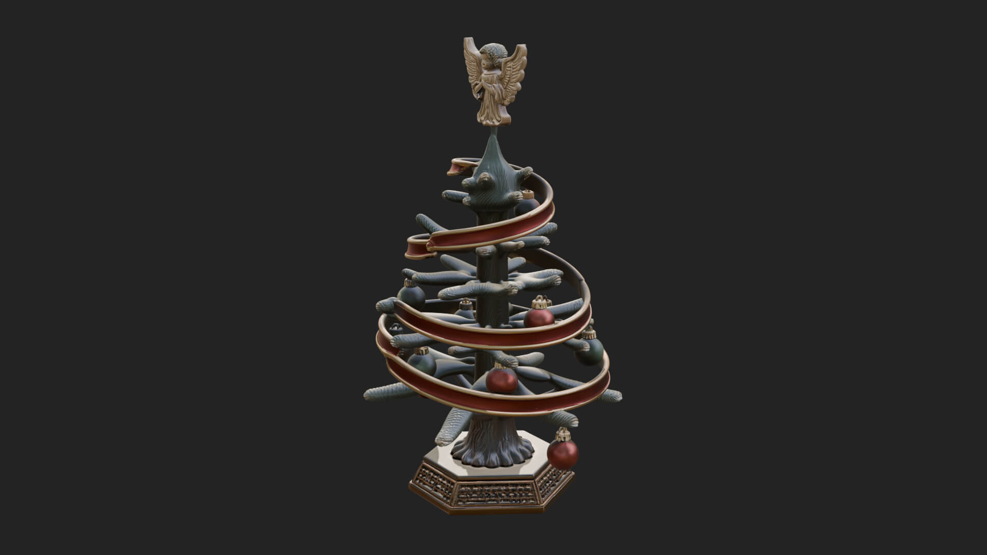 Decorated Christmas Tree Model Design 29 3D Print Model 3D Model