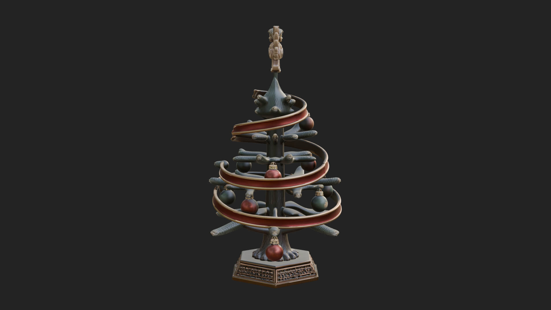 Decorated Christmas Tree Model Design 29 3D Print Model 3D Model