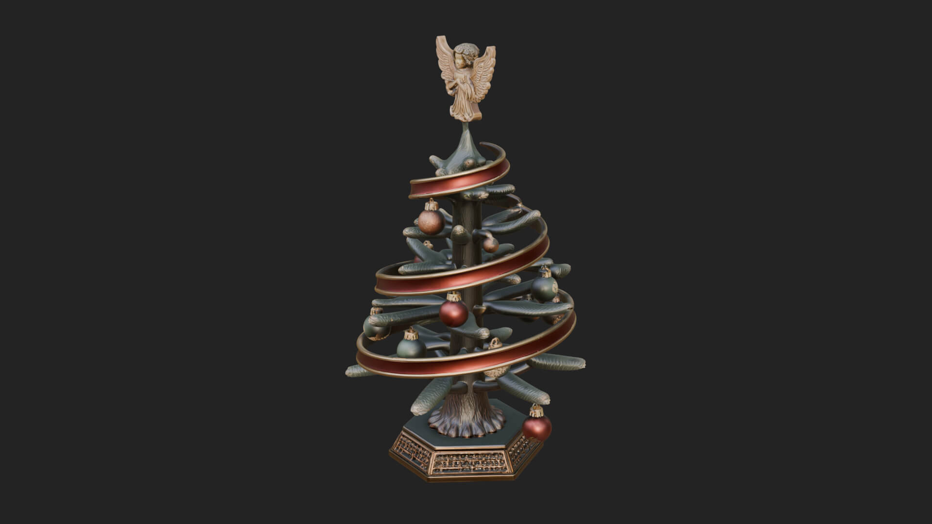 Decorated Christmas Tree Model Design 29 3D Print Model 3D Model