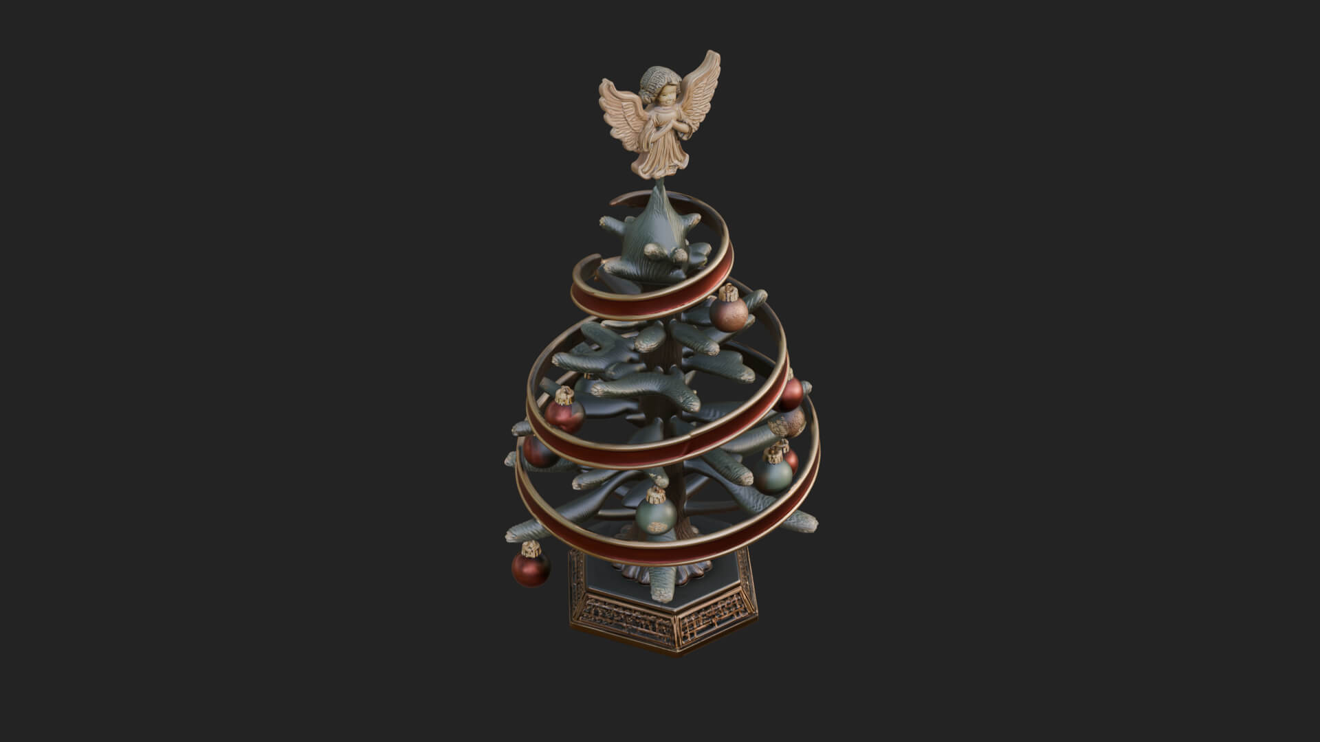 Decorated Christmas Tree Model Design 29 3D Print Model 3D Model