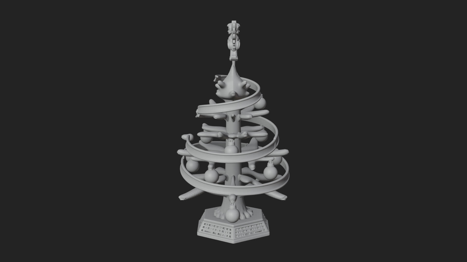 Decorated Christmas Tree Model Design 29 3D Print Model 3D Model