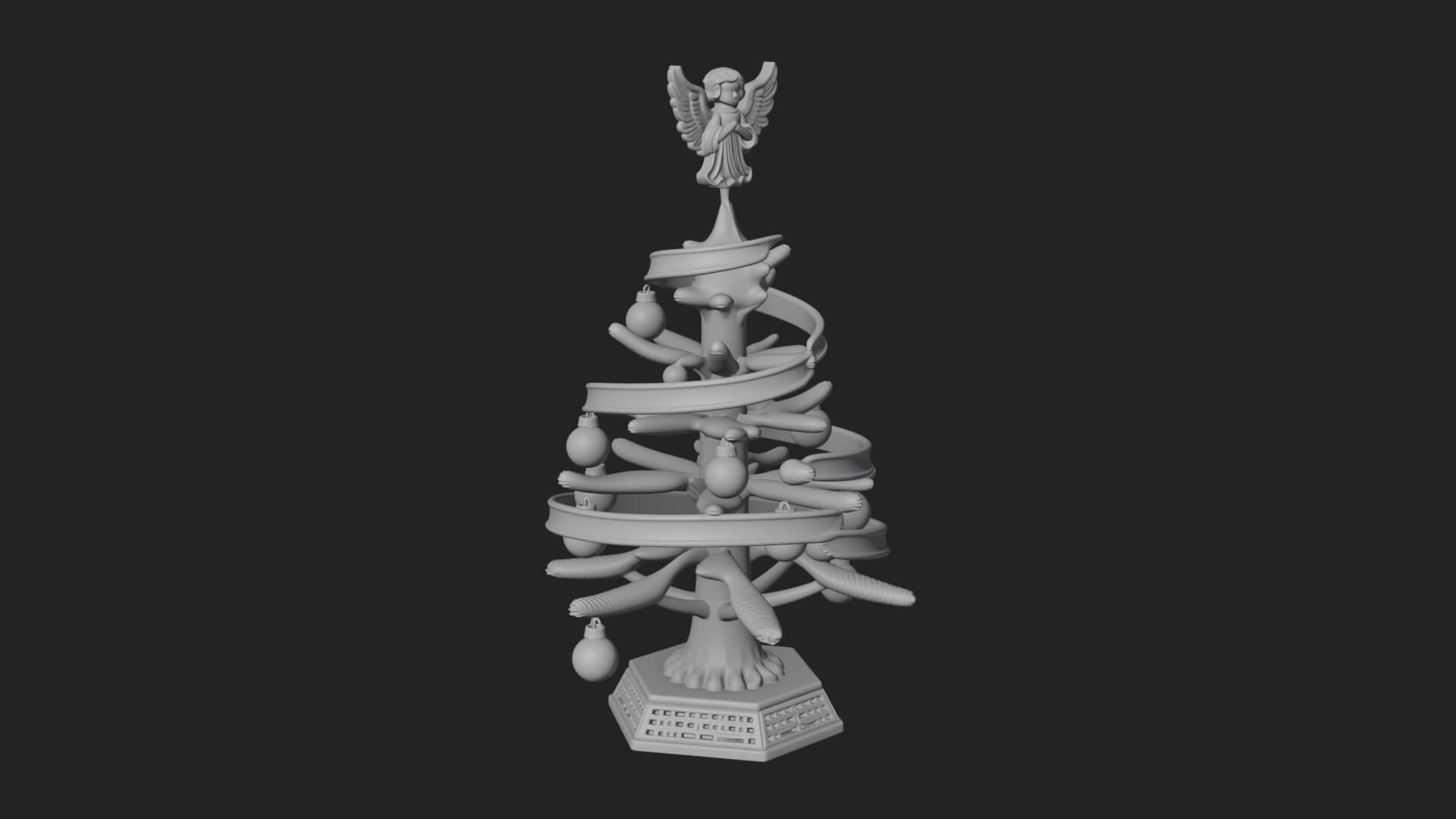 Decorated Christmas Tree Model Design 29 3D Print Model 3D Model