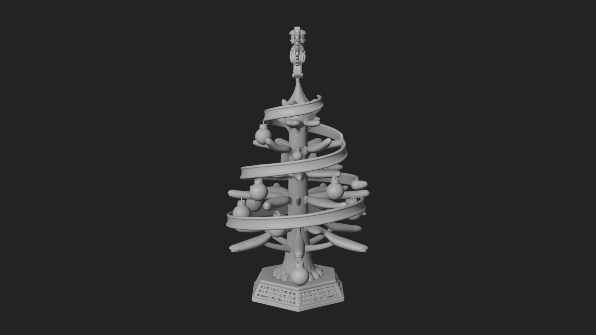 Decorated Christmas Tree Model Design 29 3D Print Model 3D Model