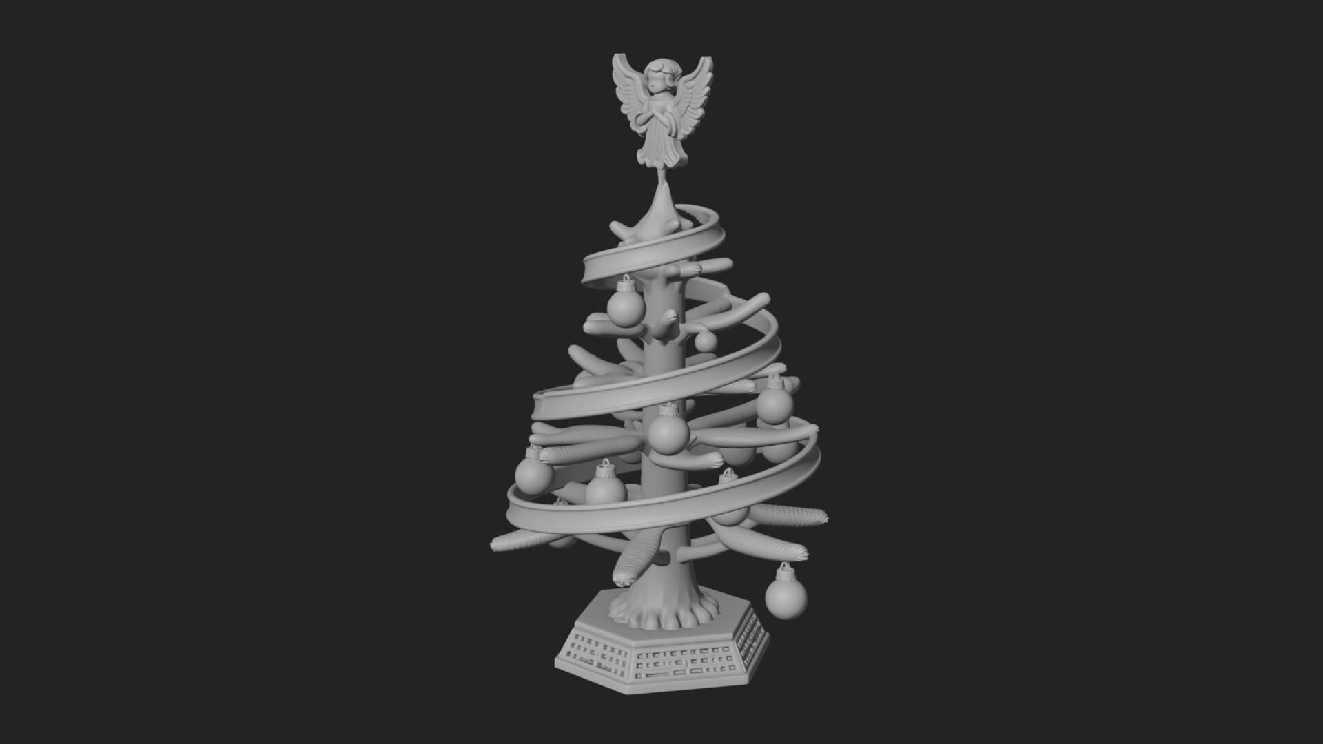 Decorated Christmas Tree Model Design 29 3D Print Model 3D Model