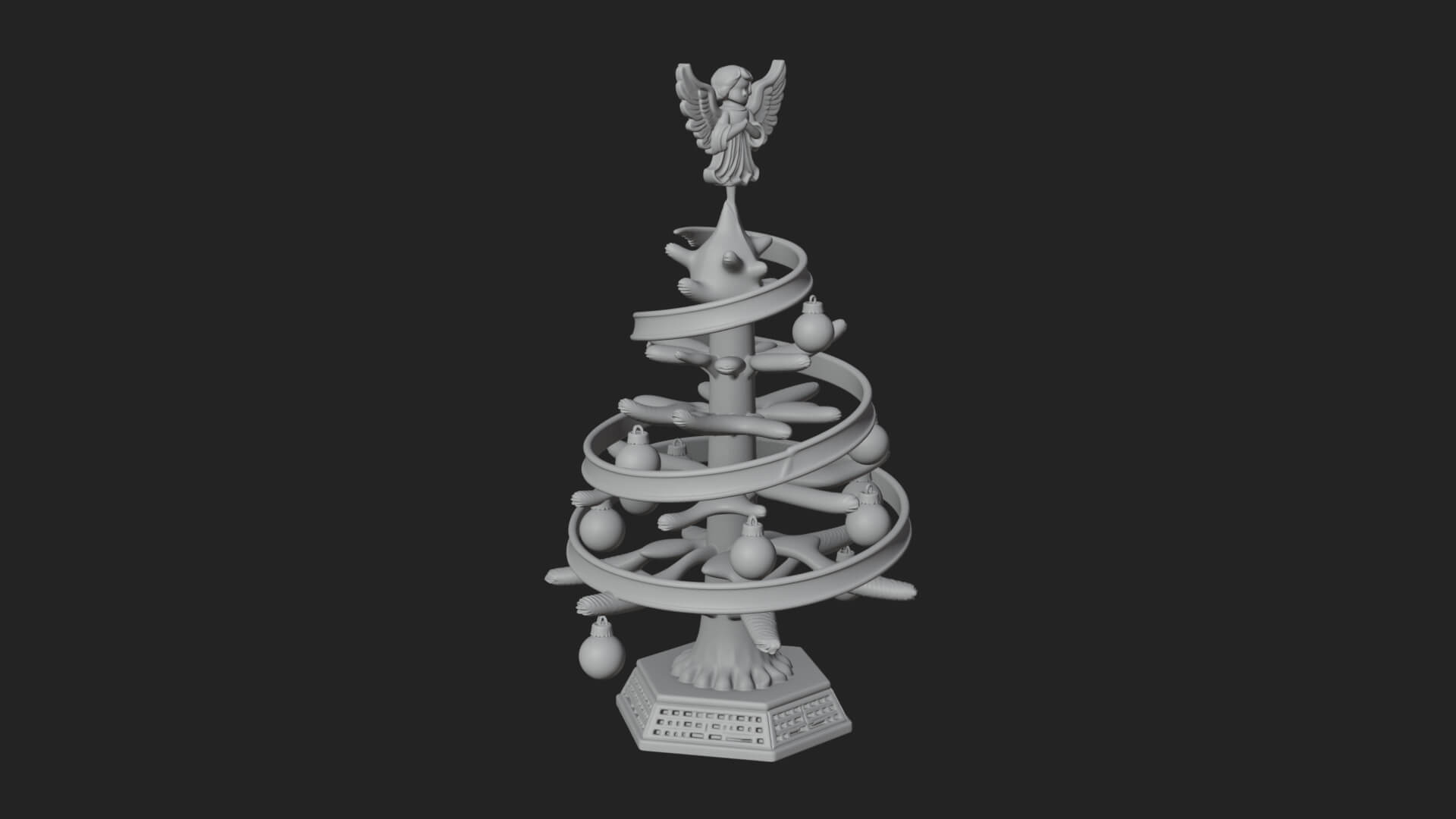 Decorated Christmas Tree Model Design 29 3D Print Model 3D Model
