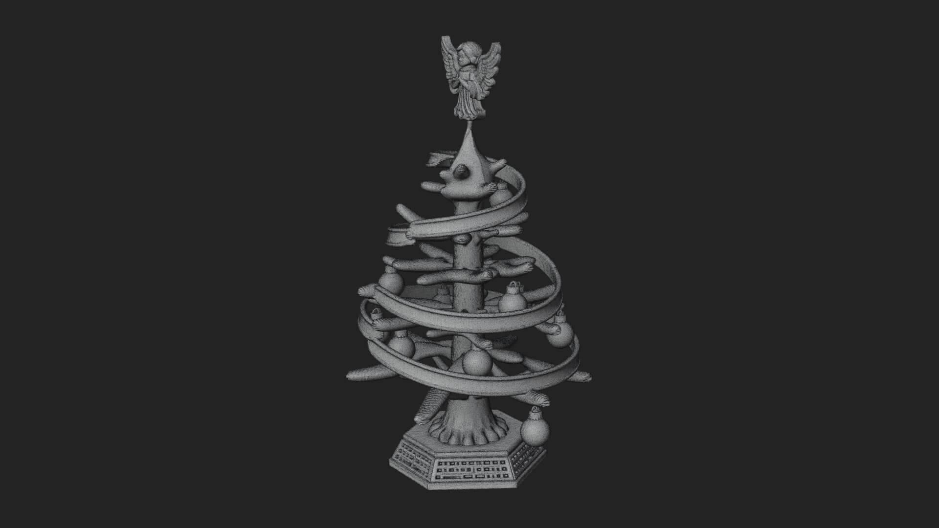 Decorated Christmas Tree Model Design 29 3D Print Model 3D Model