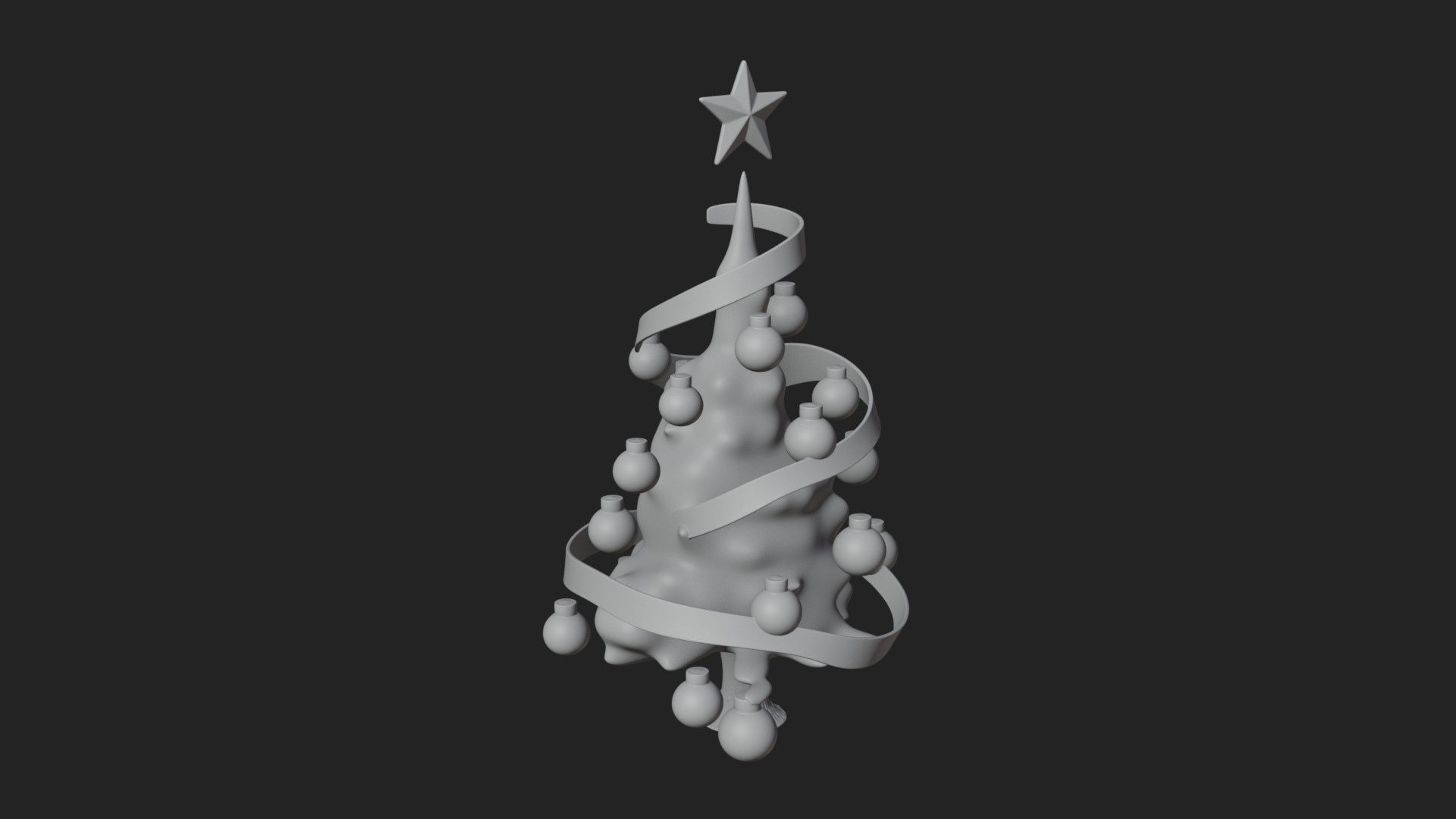 Decorated Christmas Tree Model Design 3 3D Print Model 3D Model