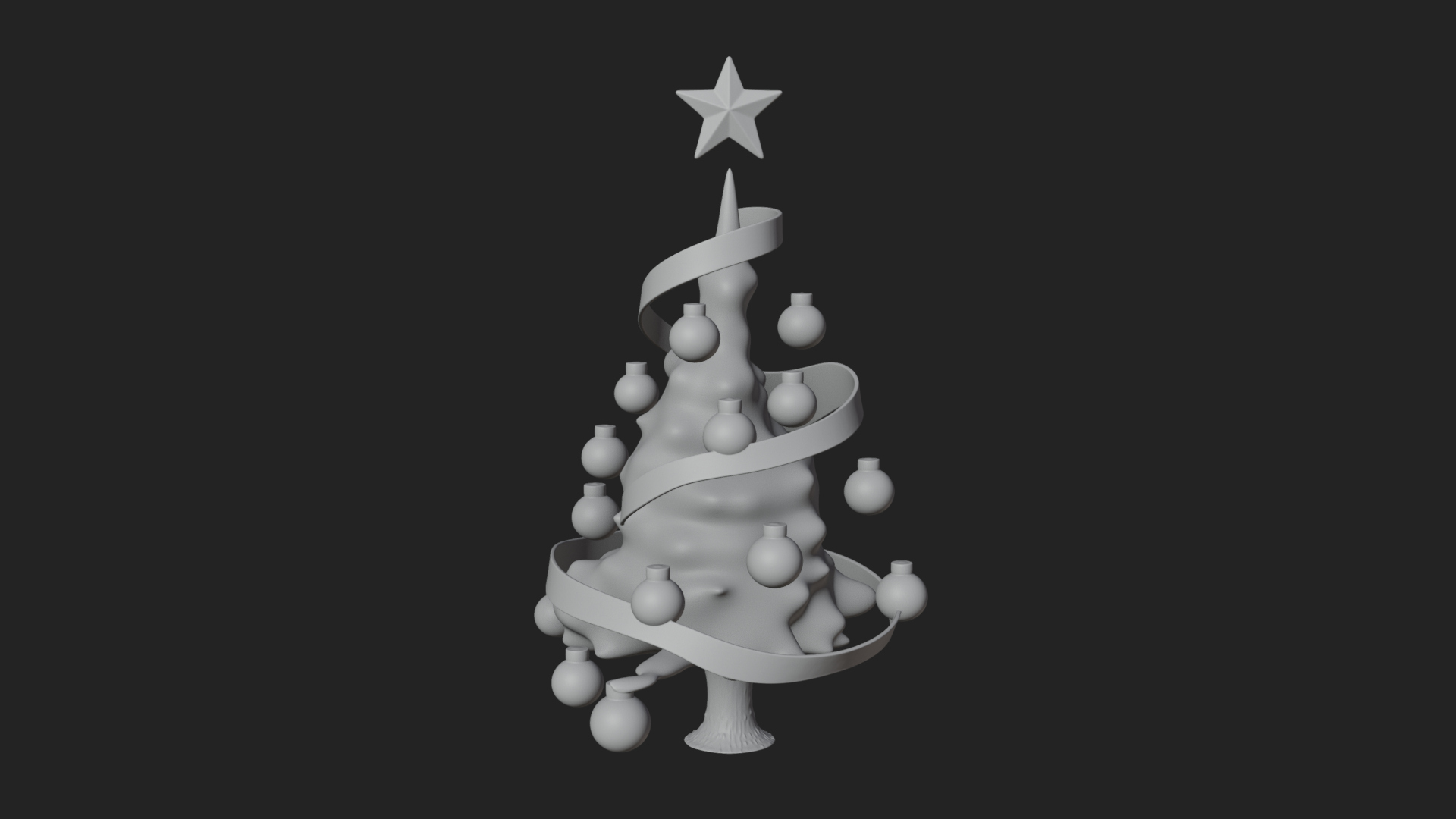 Decorated Christmas Tree Model Design 3 3D Print Model 3D Model