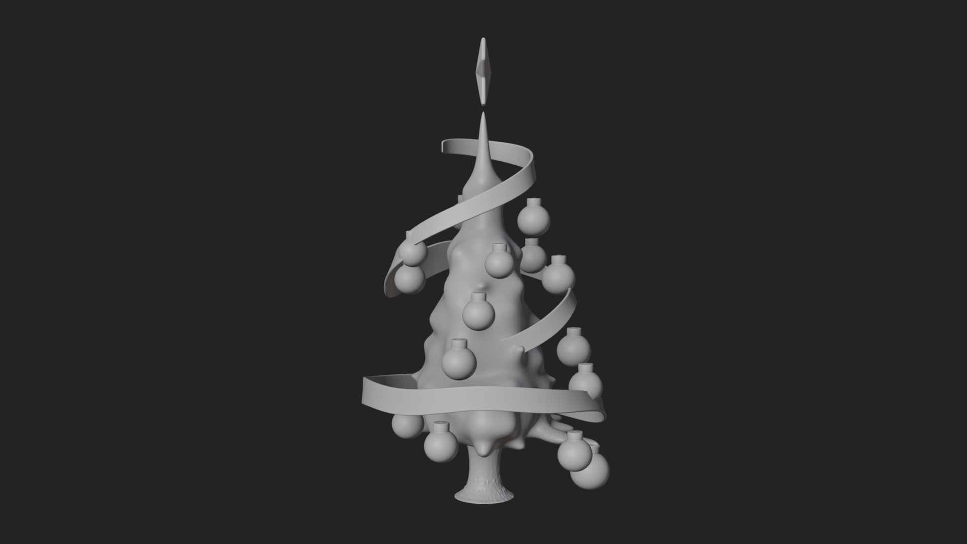 Decorated Christmas Tree Model Design 3 3D Print Model 3D Model