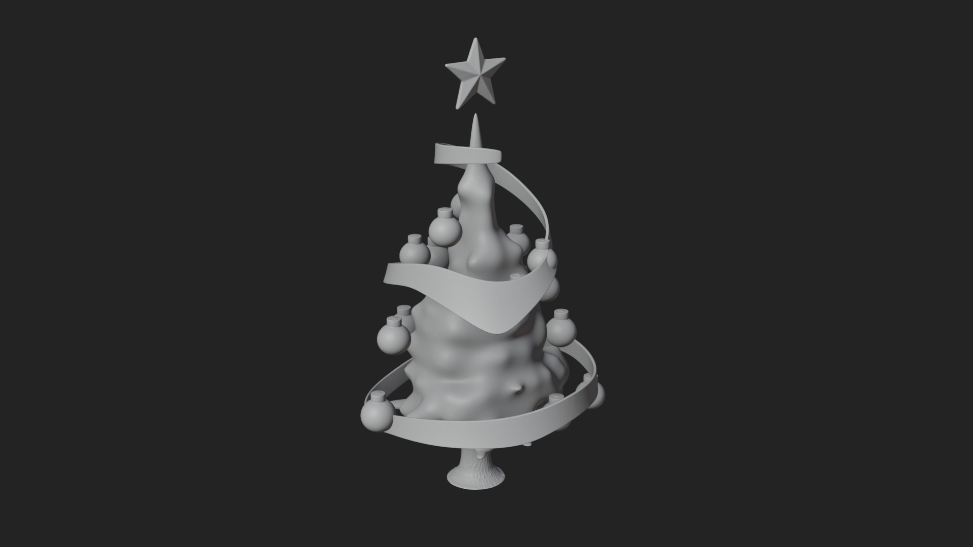 Decorated Christmas Tree Model Design 3 3D Print Model 3D Model