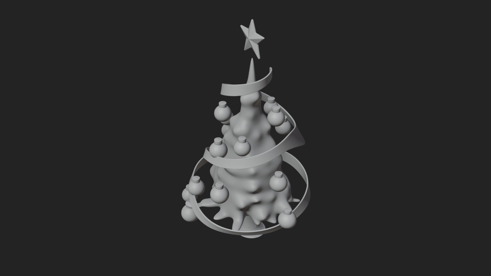 Decorated Christmas Tree Model Design 3 3D Print Model 3D Model