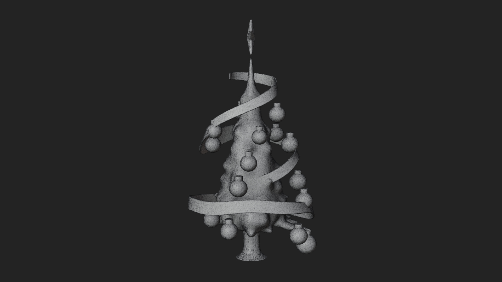 Decorated Christmas Tree Model Design 3 3D Print Model 3D Model