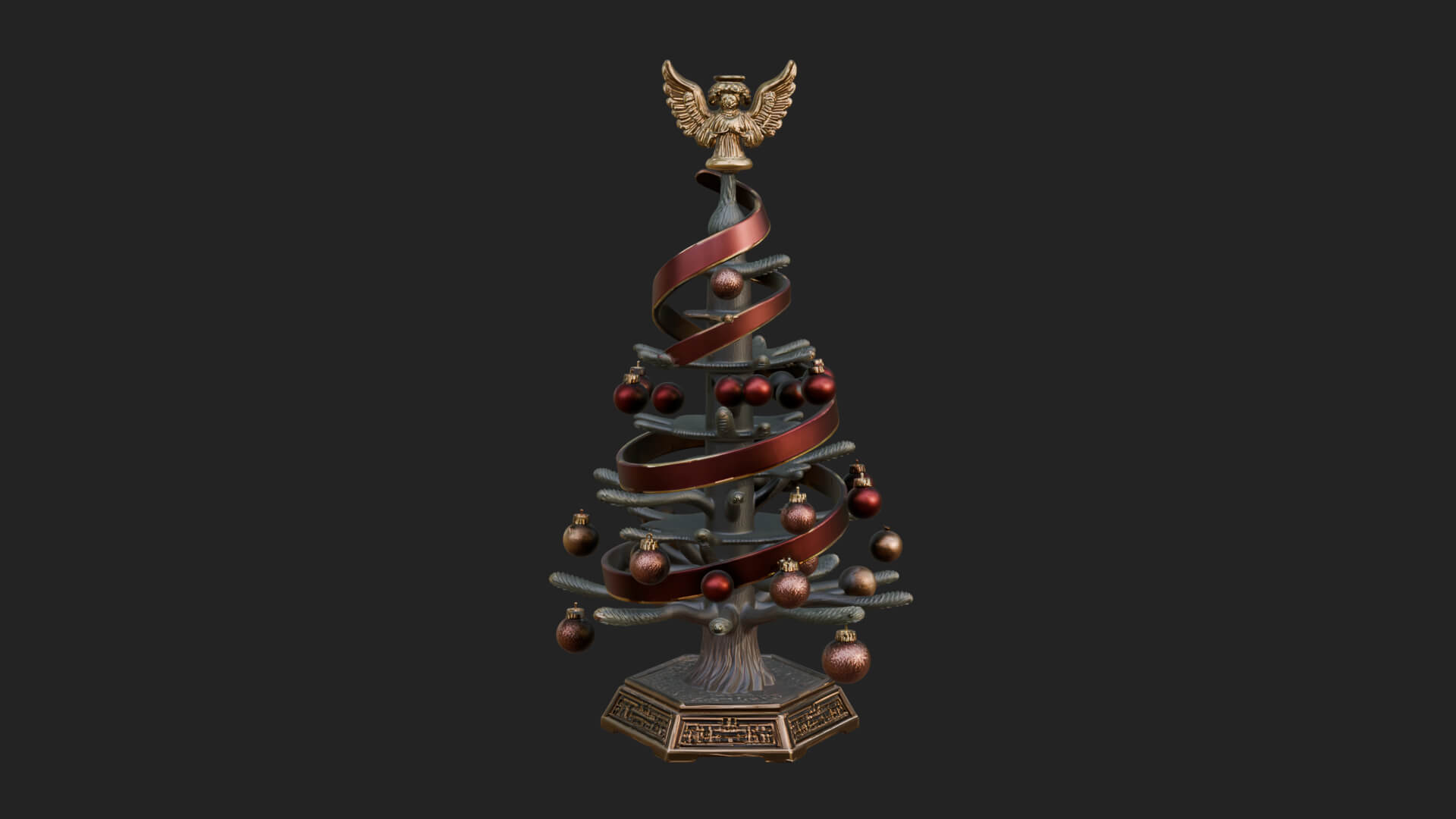 Decorated Christmas Tree Model Design 30 3D Print Model 3D Model