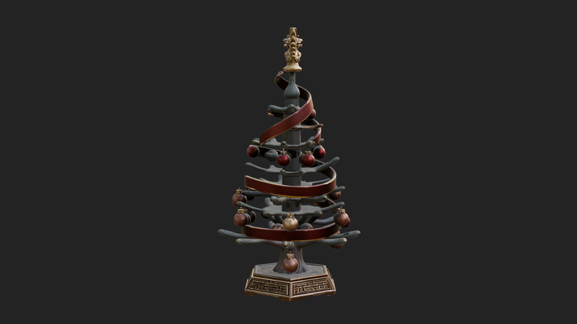 Decorated Christmas Tree Model Design 30 3D Print Model 3D Model