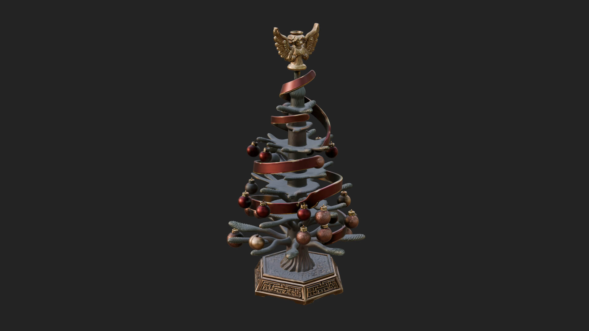 Decorated Christmas Tree Model Design 30 3D Print Model 3D Model