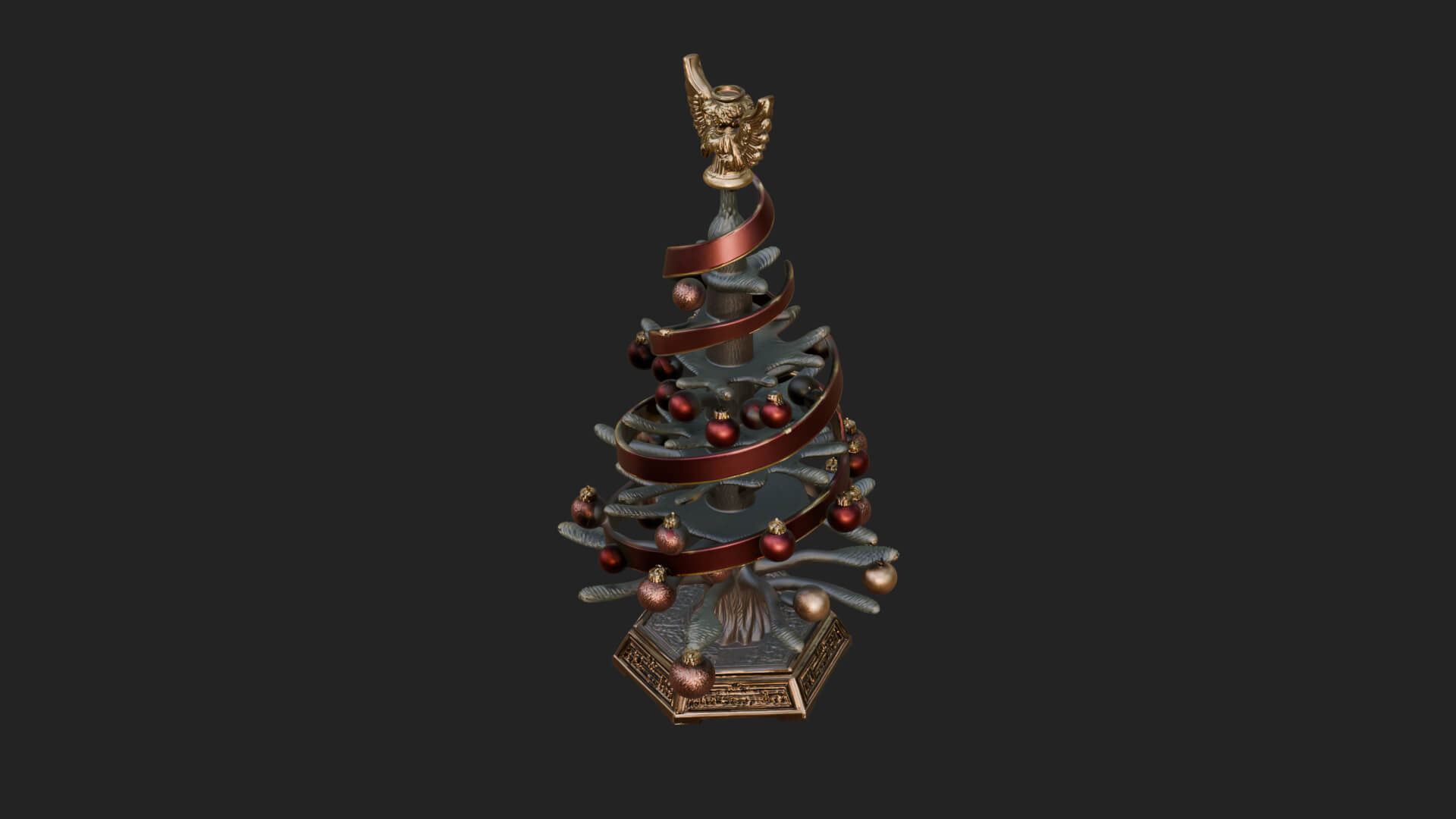 Decorated Christmas Tree Model Design 30 3D Print Model 3D Model