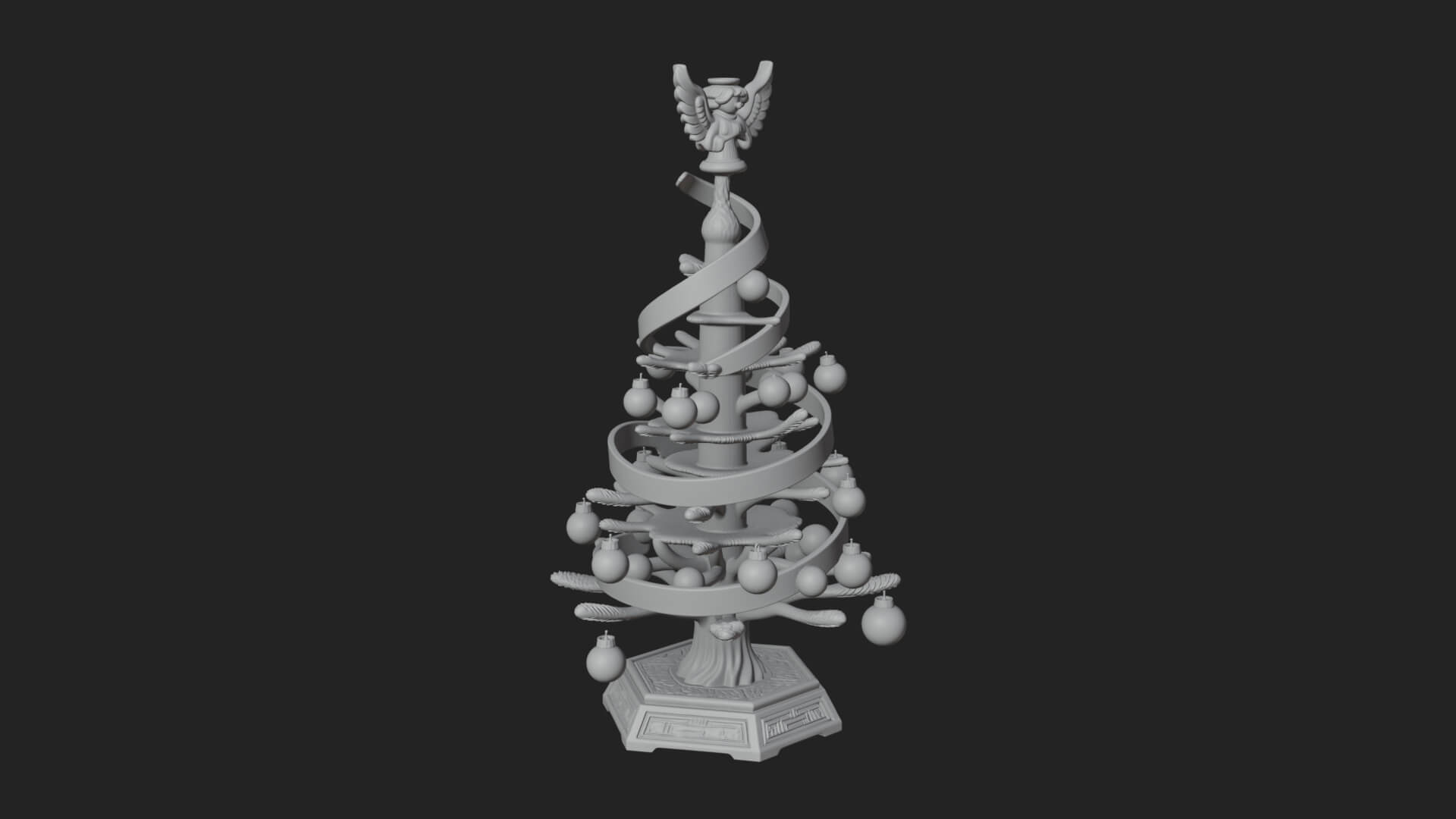 Decorated Christmas Tree Model Design 30 3D Print Model 3D Model