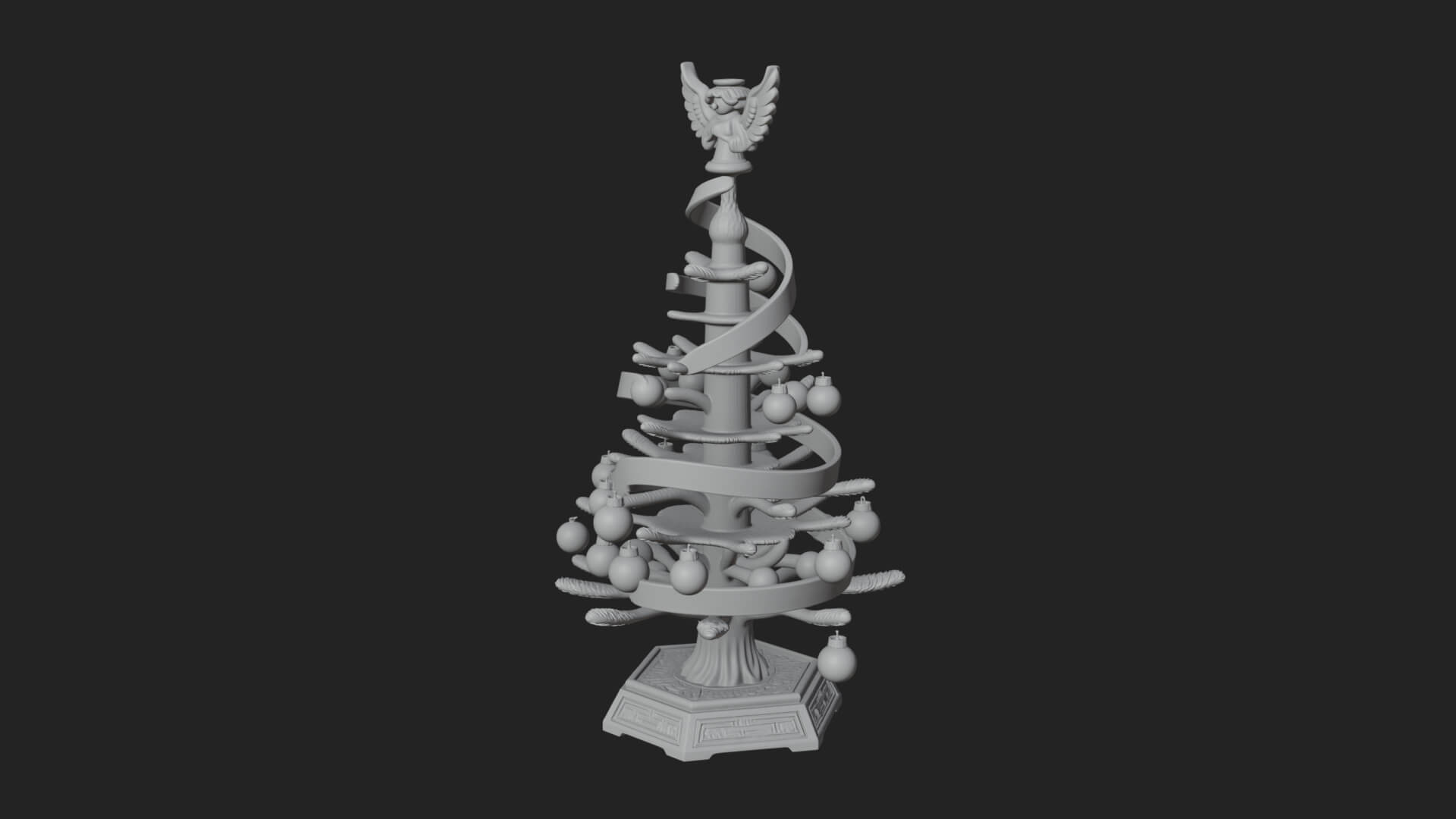 Decorated Christmas Tree Model Design 30 3D Print Model 3D Model