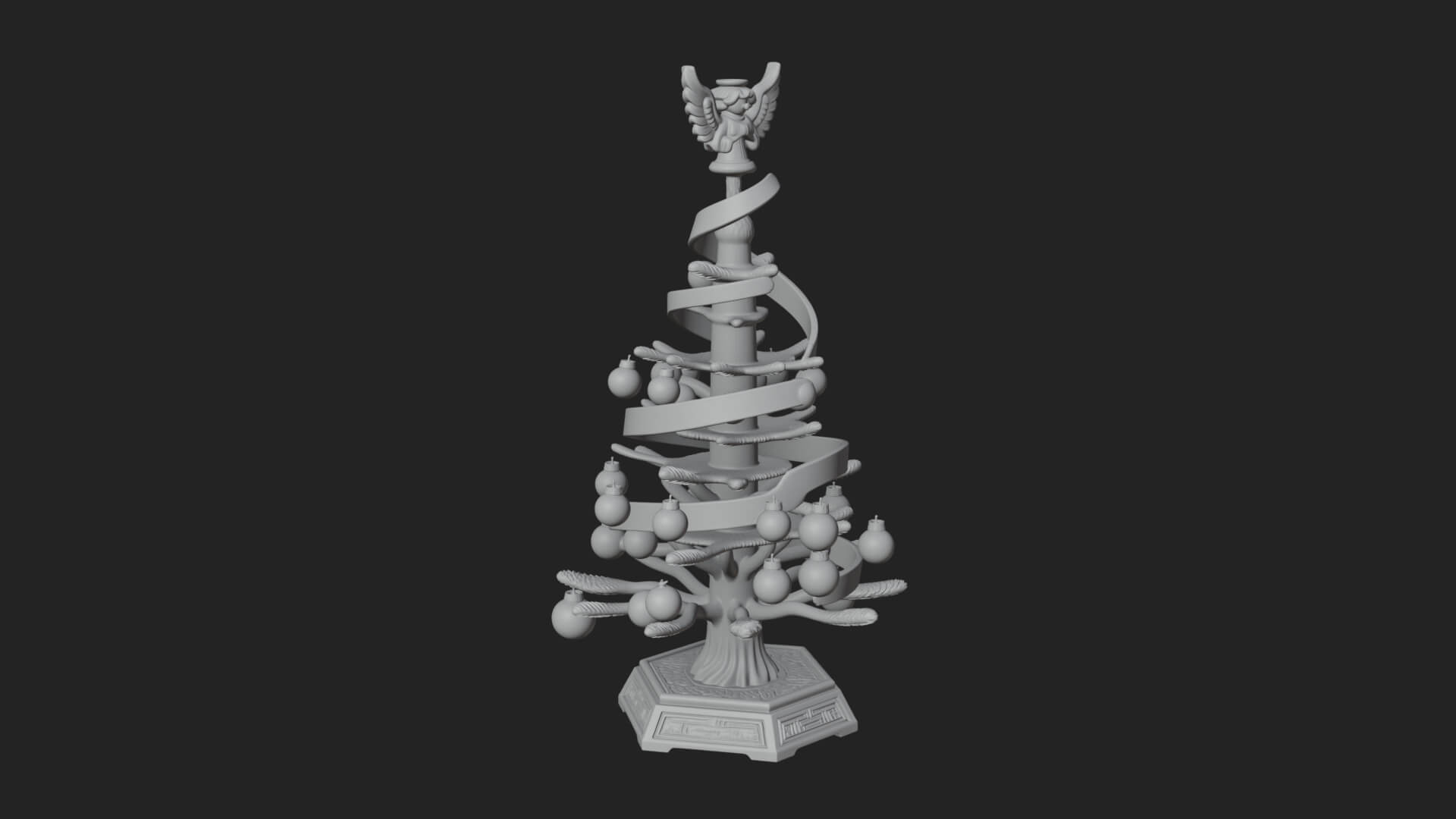 Decorated Christmas Tree Model Design 30 3D Print Model 3D Model