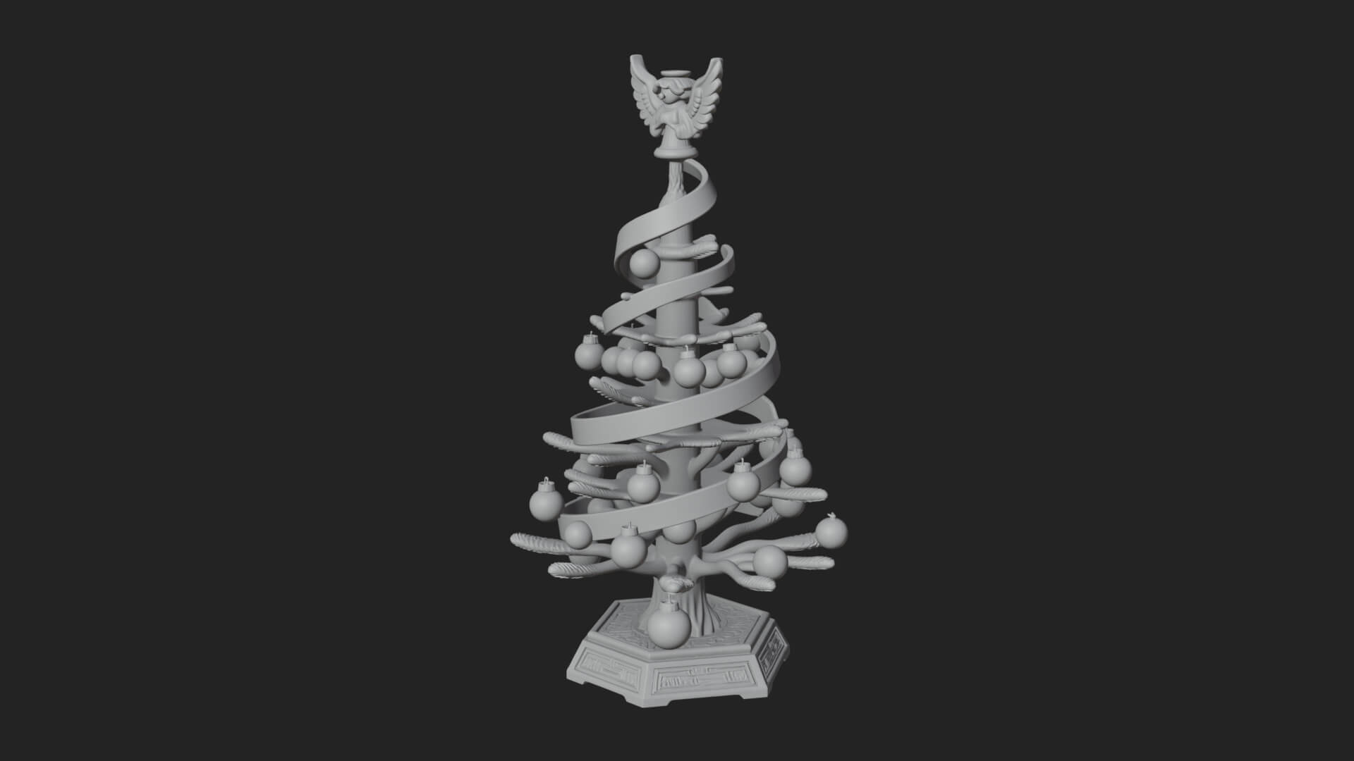 Decorated Christmas Tree Model Design 30 3D Print Model 3D Model