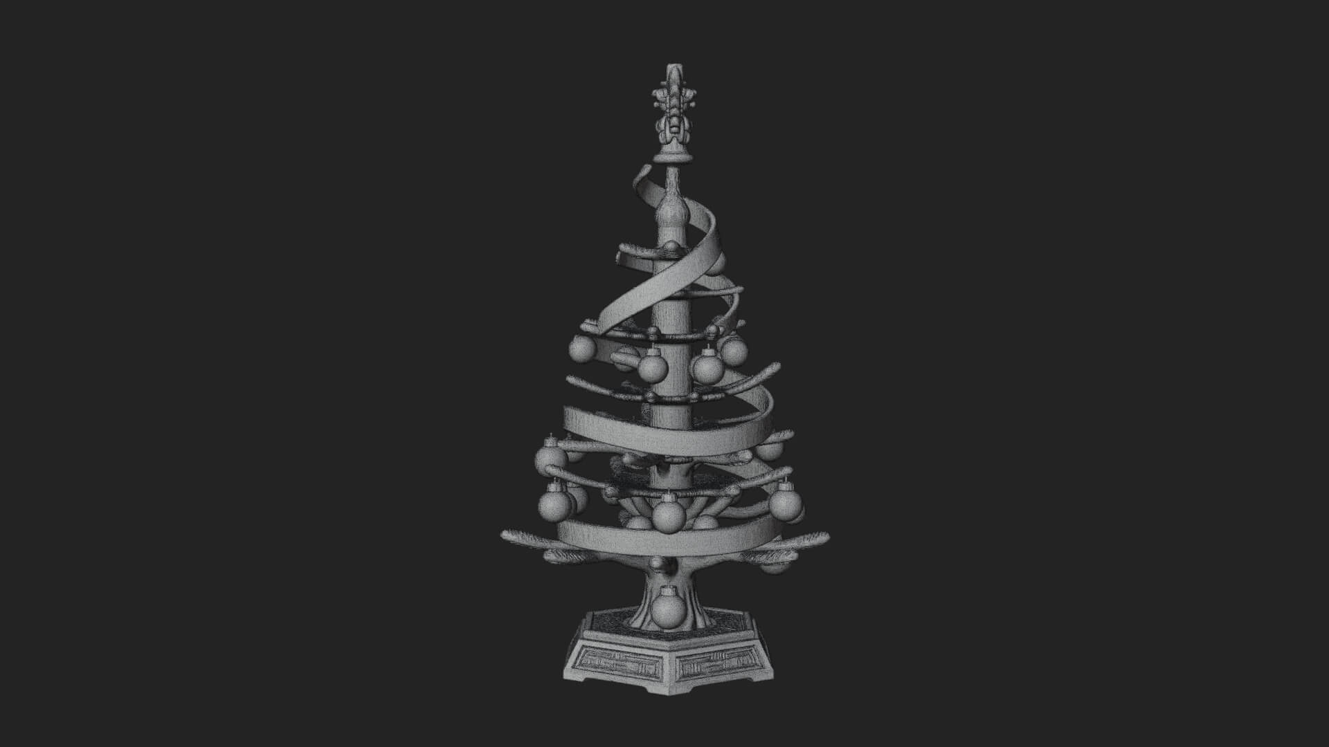 Decorated Christmas Tree Model Design 30 3D Print Model 3D Model
