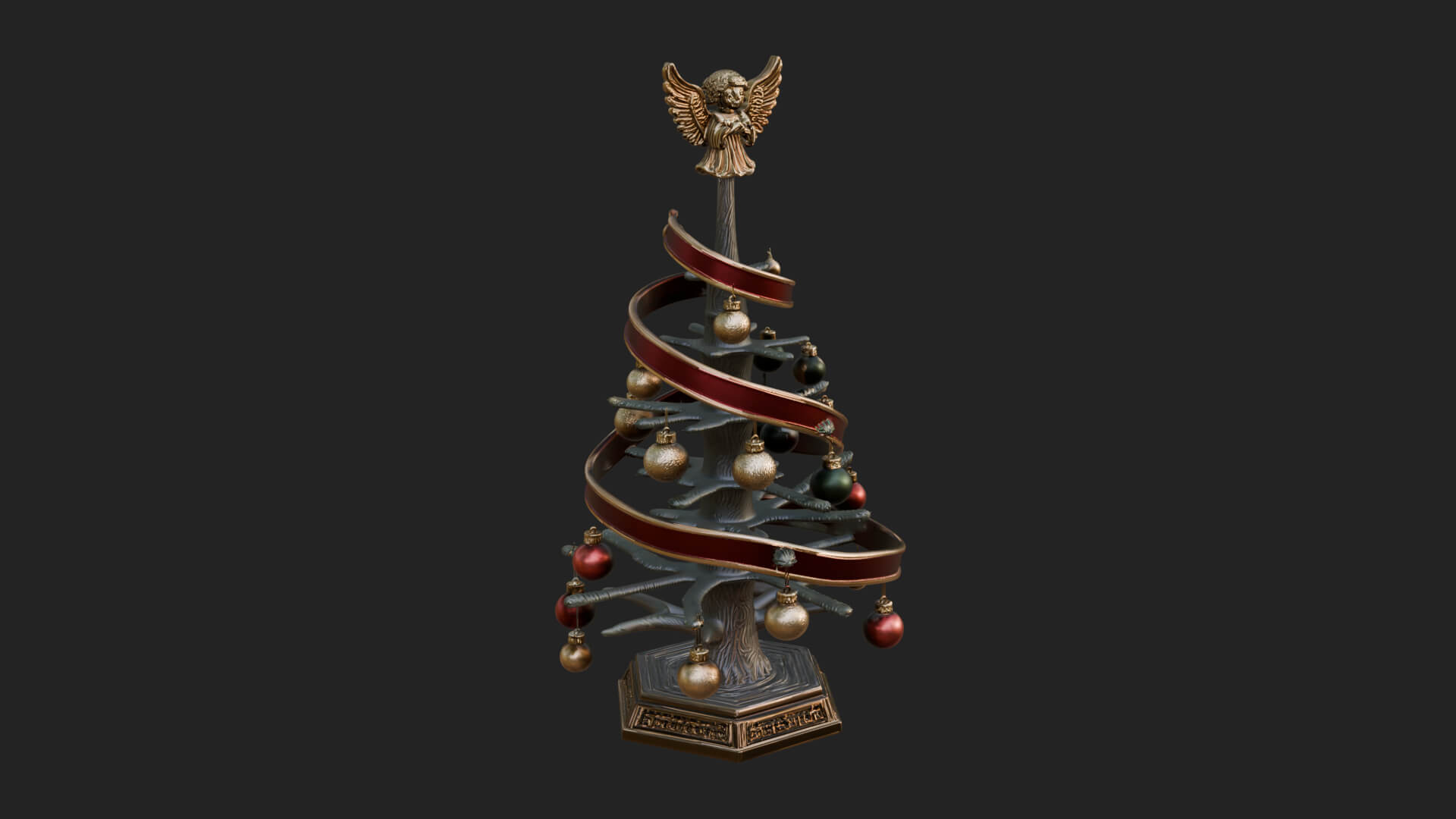 Decorated Christmas Tree Model Design 31 3D Print Model 3D Model