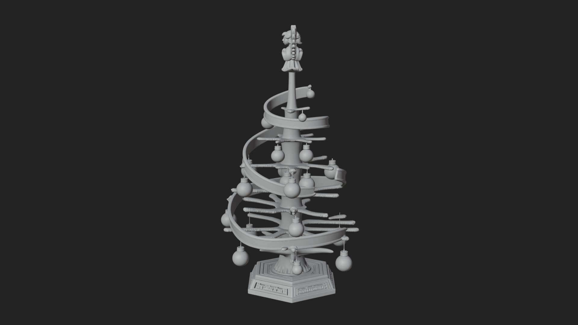Decorated Christmas Tree Model Design 31 3D Print Model 3D Model