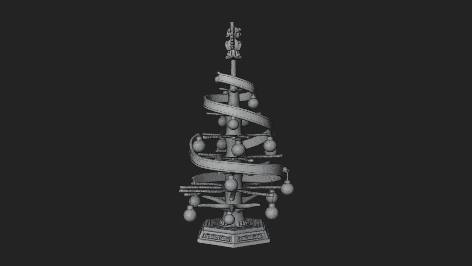 Decorated Christmas Tree Model Design 31 3D Print Model 3D Model
