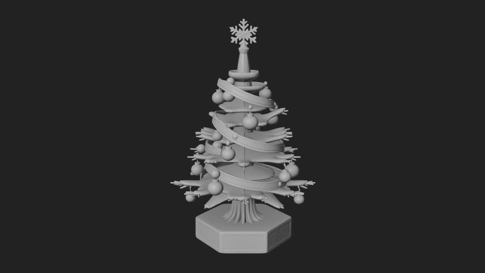 Decorated Christmas Tree Model Design 33 3D Print Model 3D Model