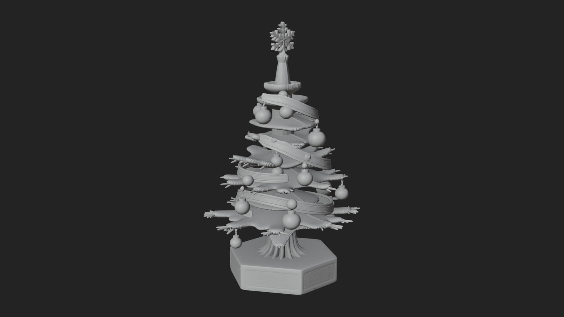 Decorated Christmas Tree Model Design 33 3D Print Model 3D Model