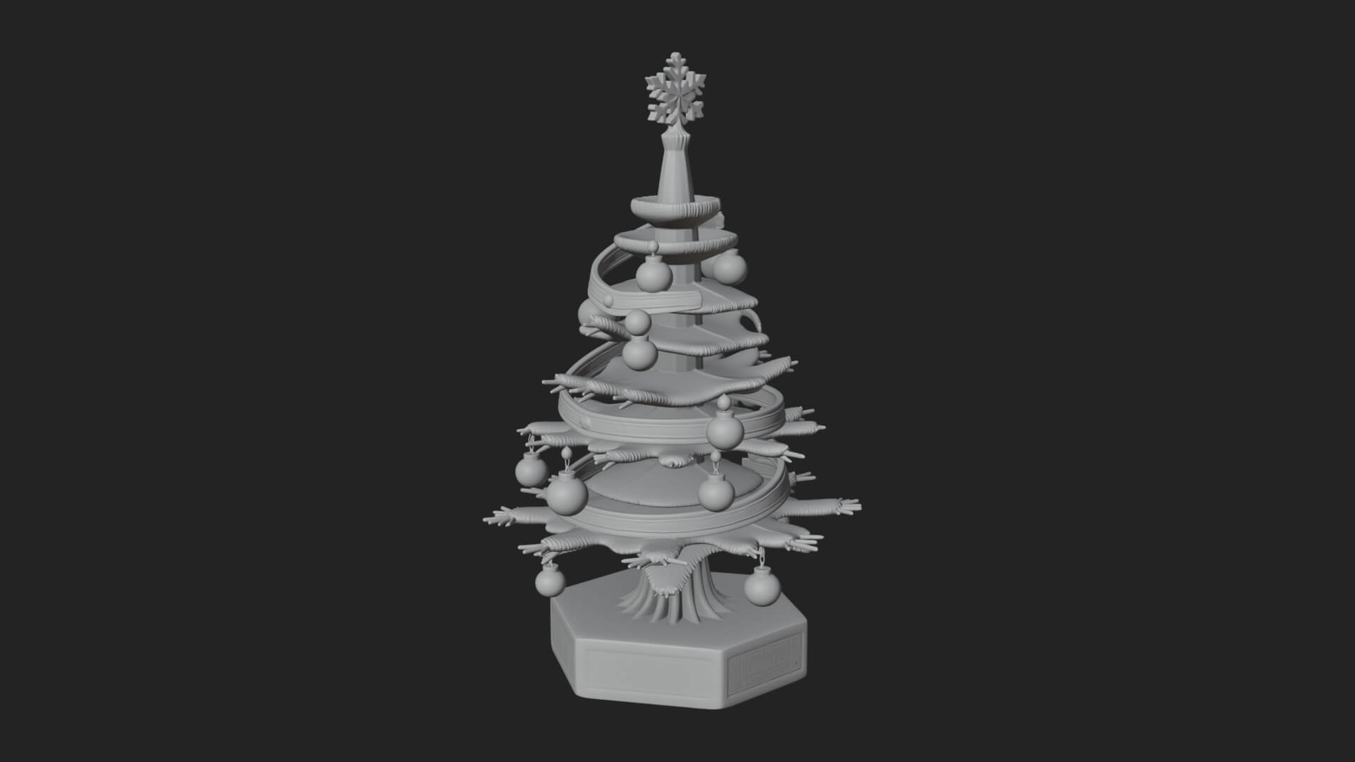 Decorated Christmas Tree Model Design 33 3D Print Model 3D Model