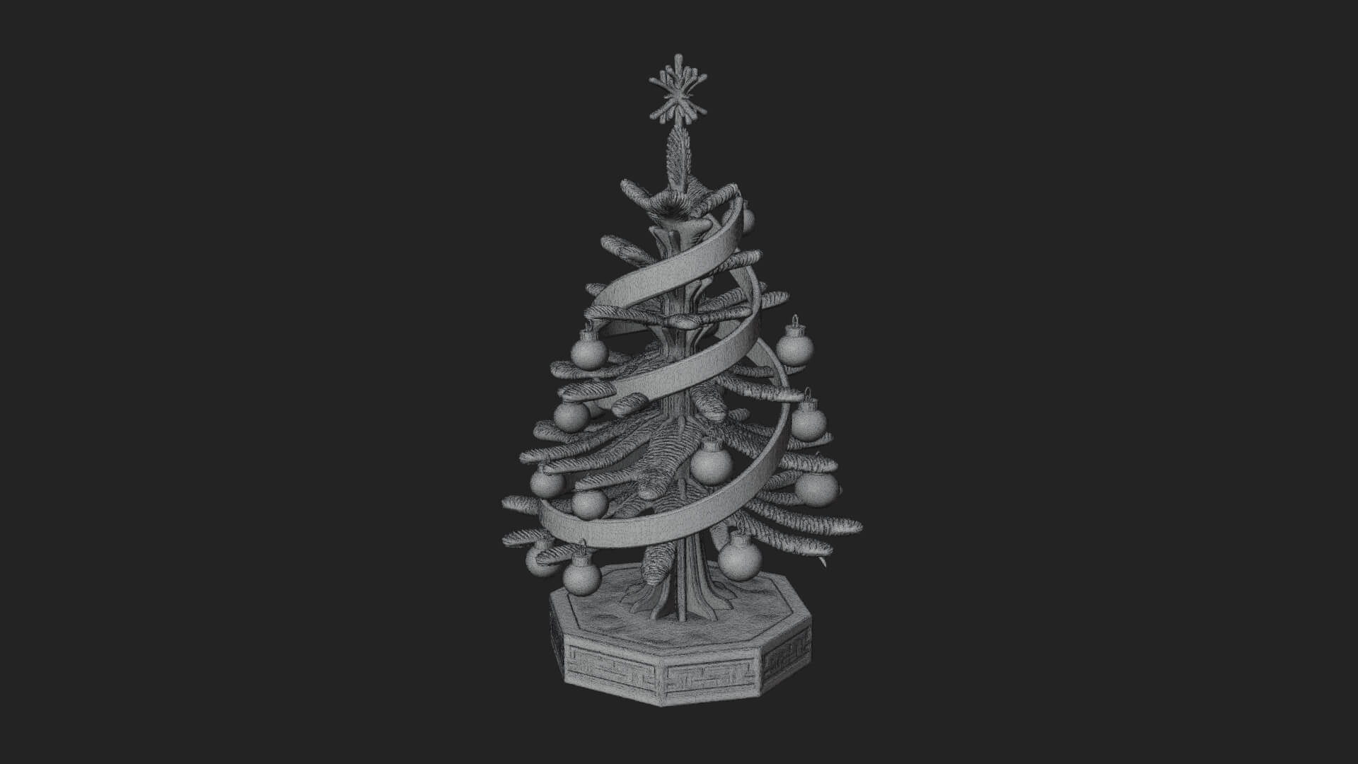Decorated Christmas Tree Model Design 34 3D Print Model 3D Model