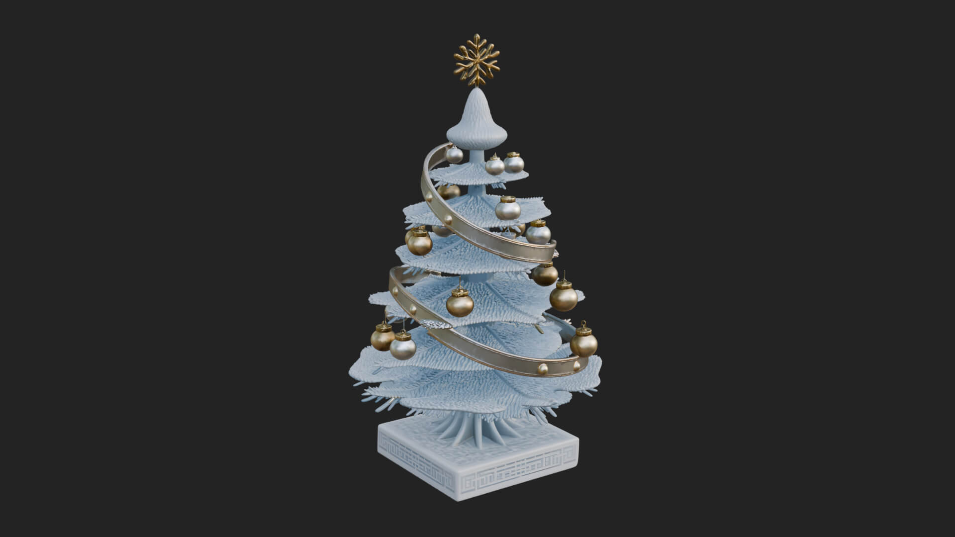 Decorated Christmas Tree Model Design 35 3D Print Model 3D Model