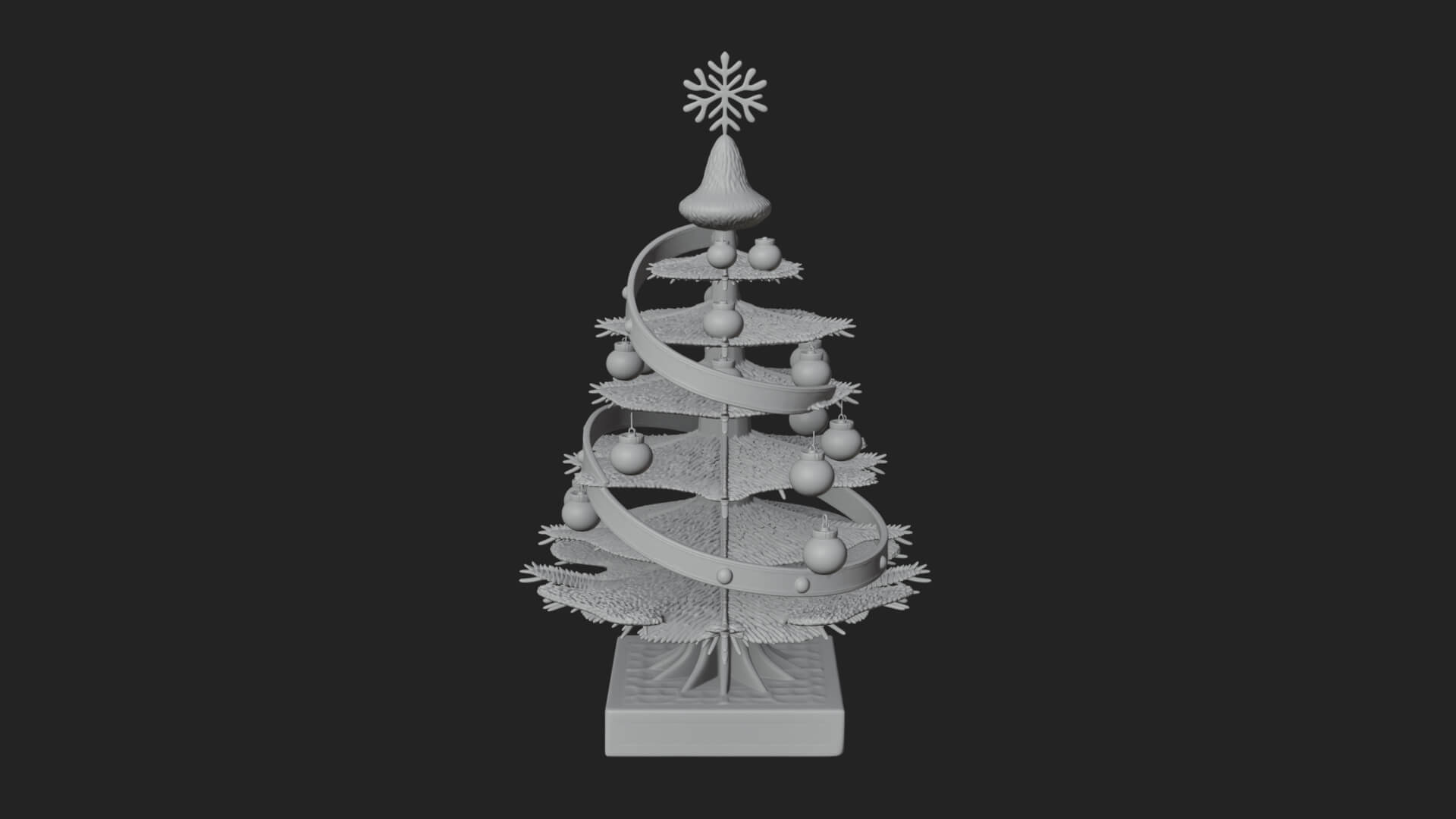 Decorated Christmas Tree Model Design 35 3D Print Model 3D Model