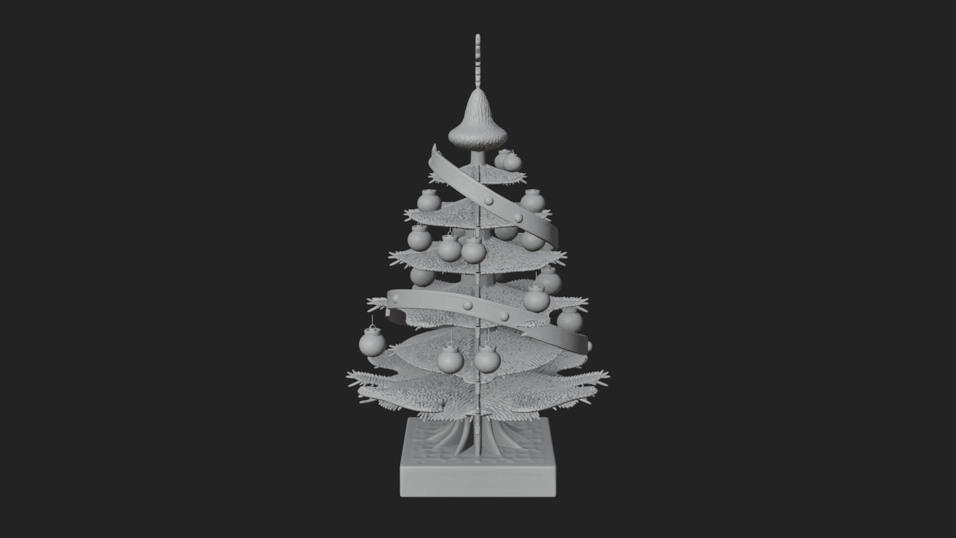 Decorated Christmas Tree Model Design 35 3D Print Model 3D Model