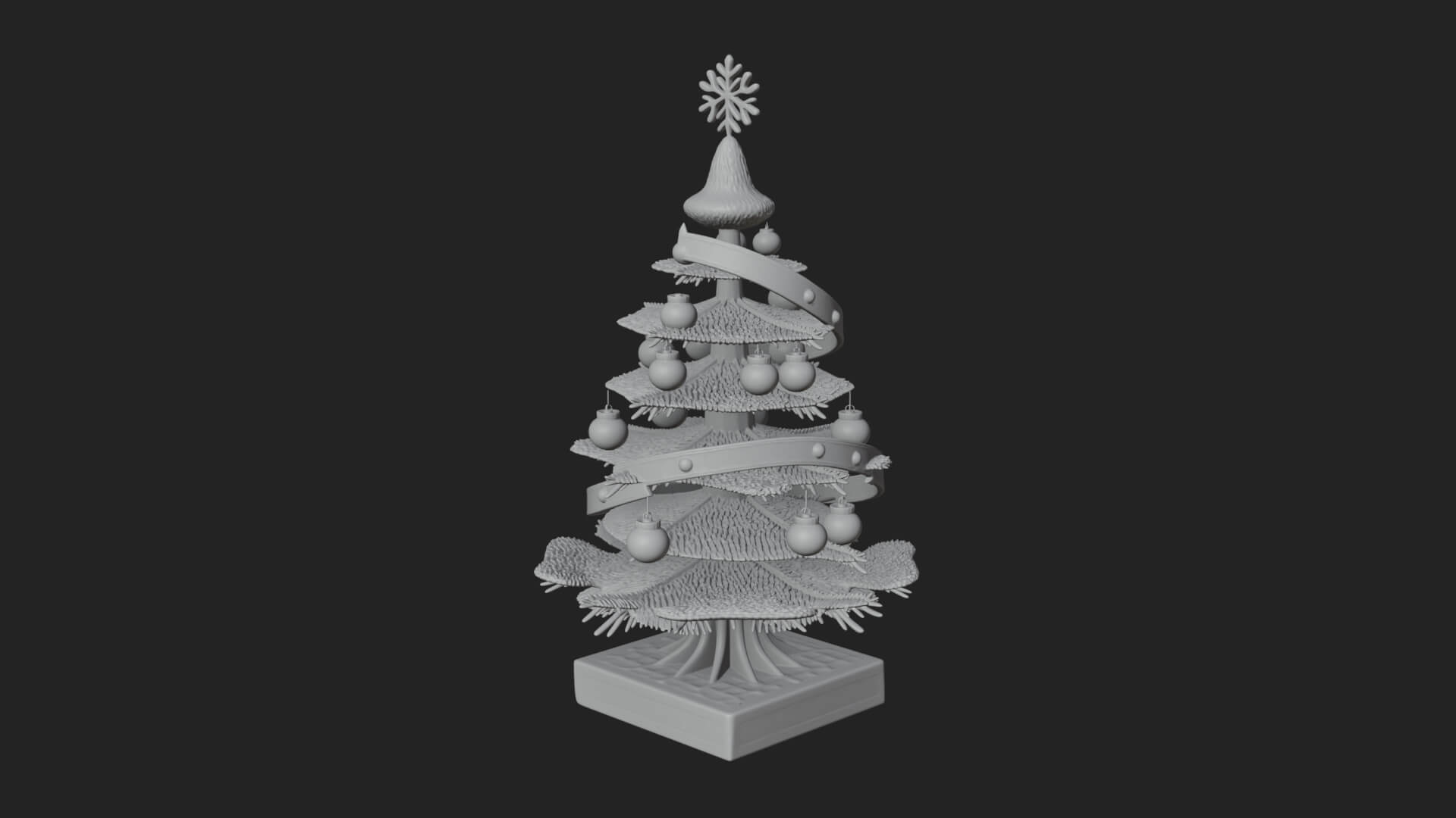 Decorated Christmas Tree Model Design 35 3D Print Model 3D Model