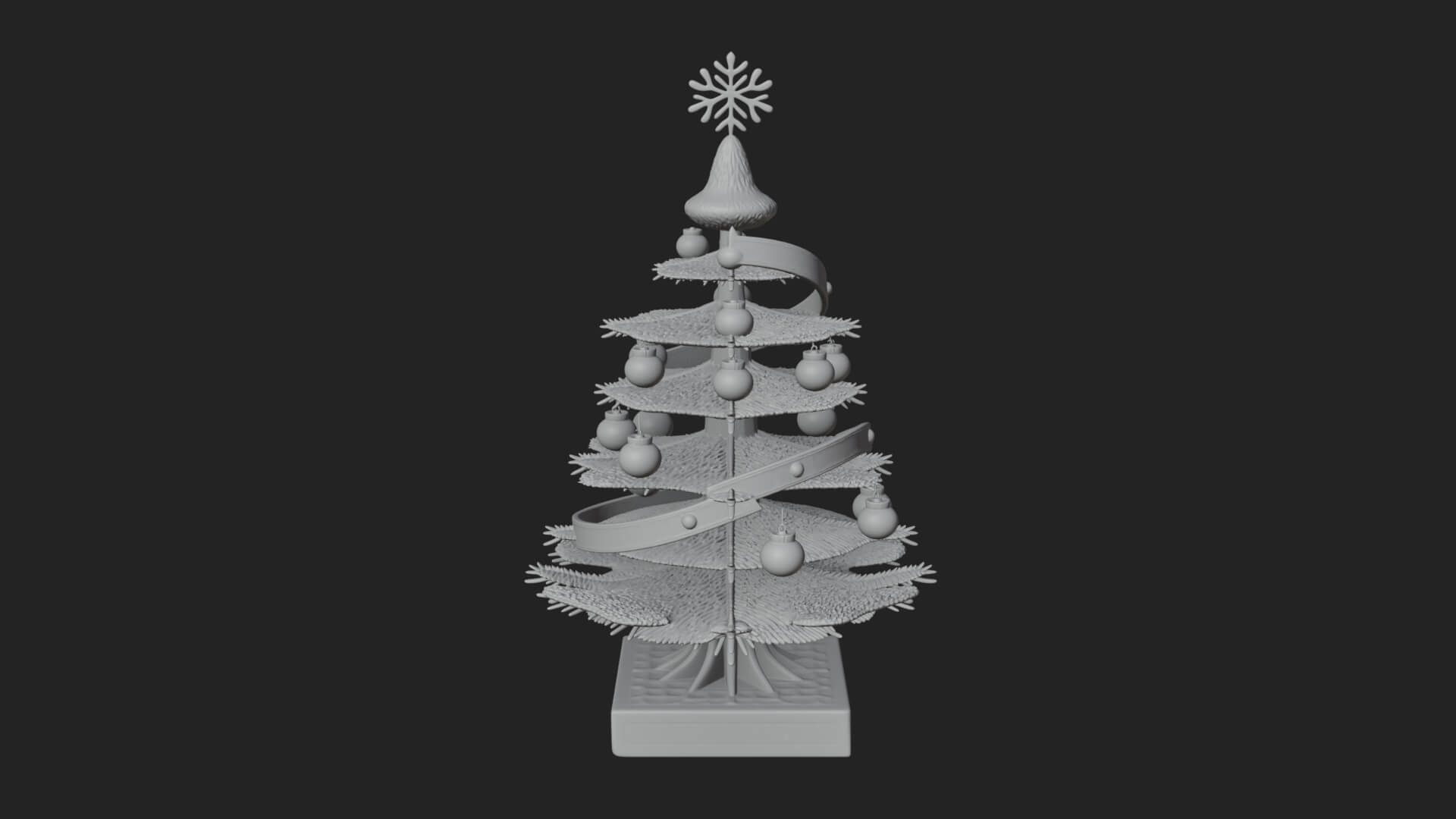 Decorated Christmas Tree Model Design 35 3D Print Model 3D Model