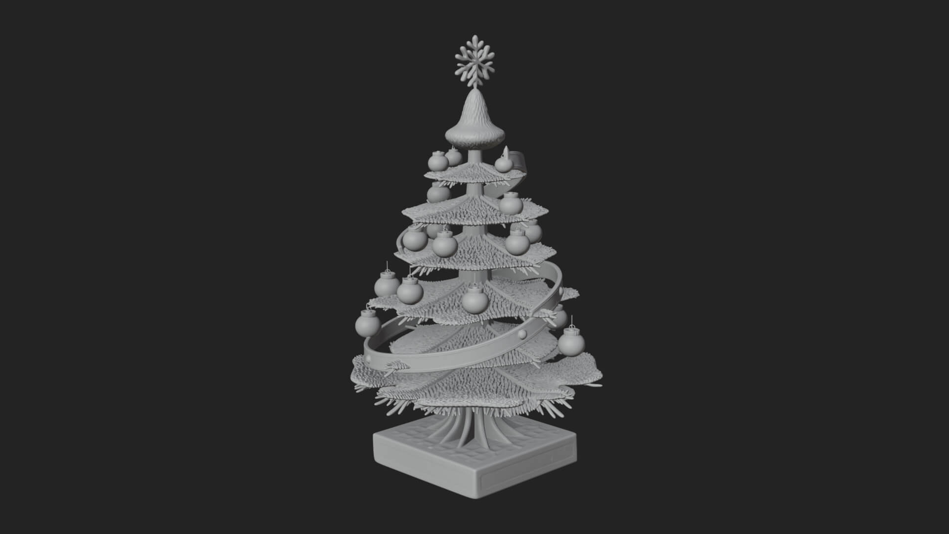 Decorated Christmas Tree Model Design 35 3D Print Model 3D Model