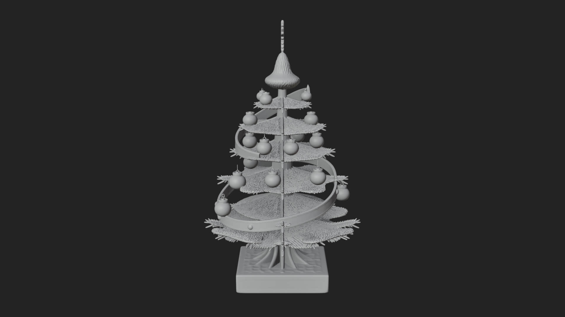 Decorated Christmas Tree Model Design 35 3D Print Model 3D Model