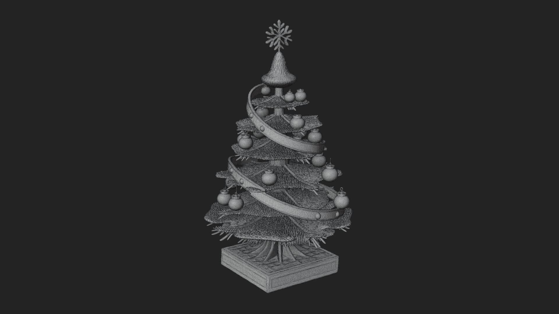 Decorated Christmas Tree Model Design 35 3D Print Model 3D Model