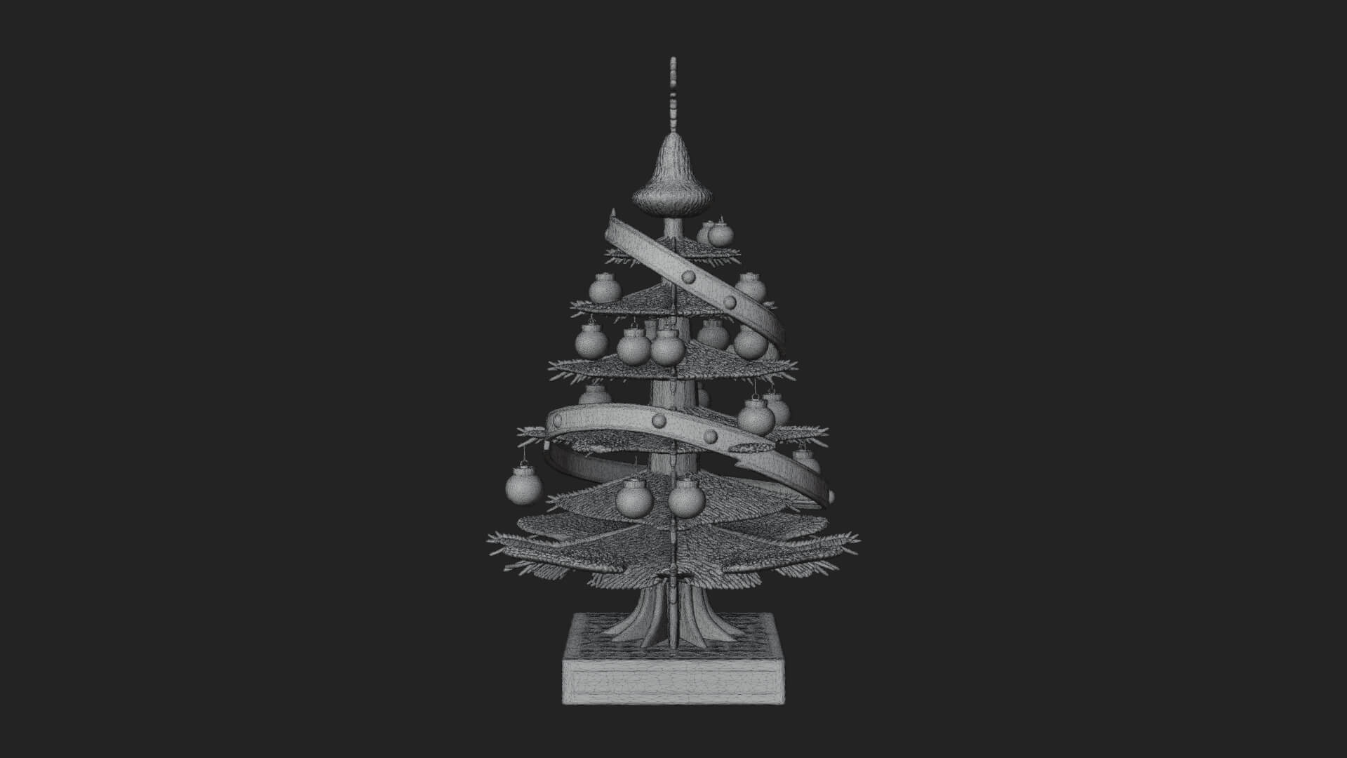 Decorated Christmas Tree Model Design 35 3D Print Model 3D Model