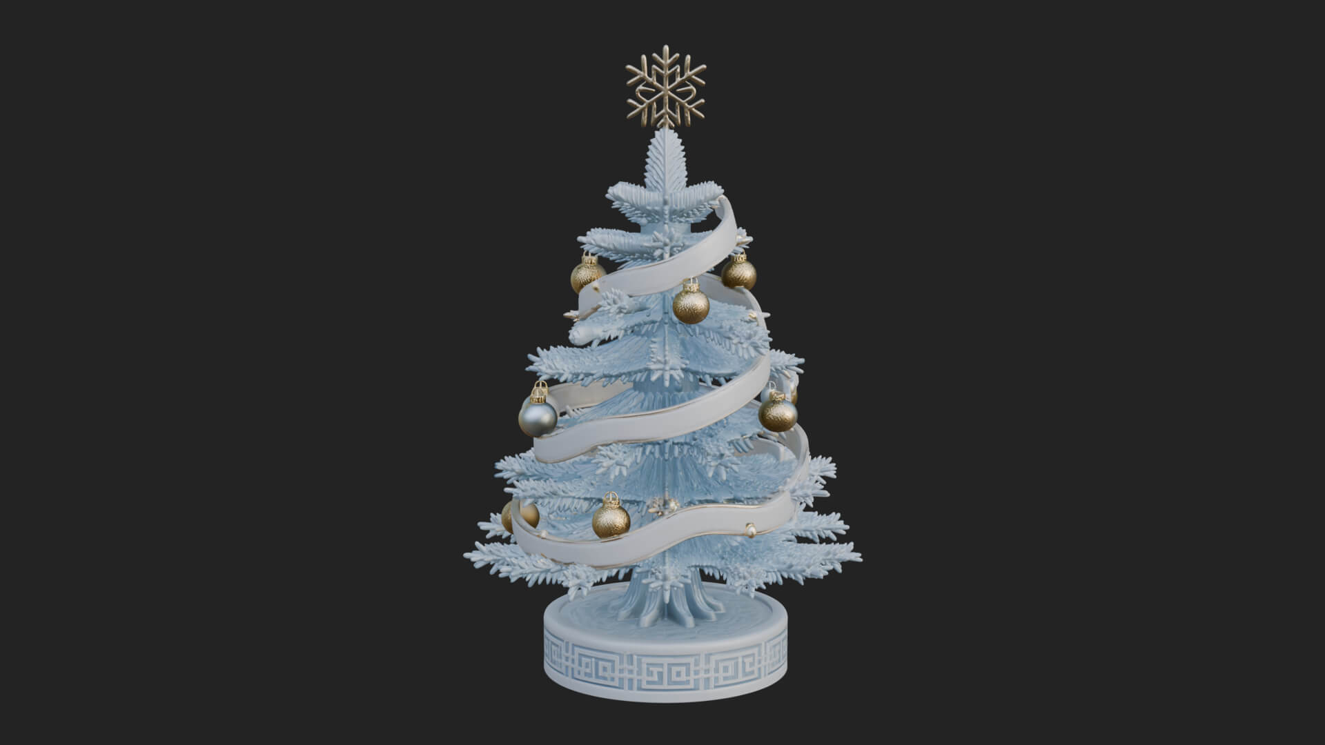 Decorated Christmas Tree Model Design 36 3D Print Model 3D Model