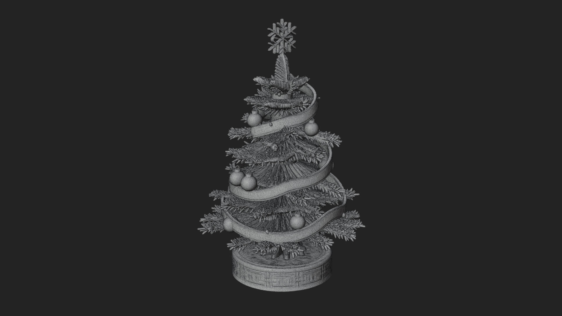 Decorated Christmas Tree Model Design 36 3D Print Model 3D Model
