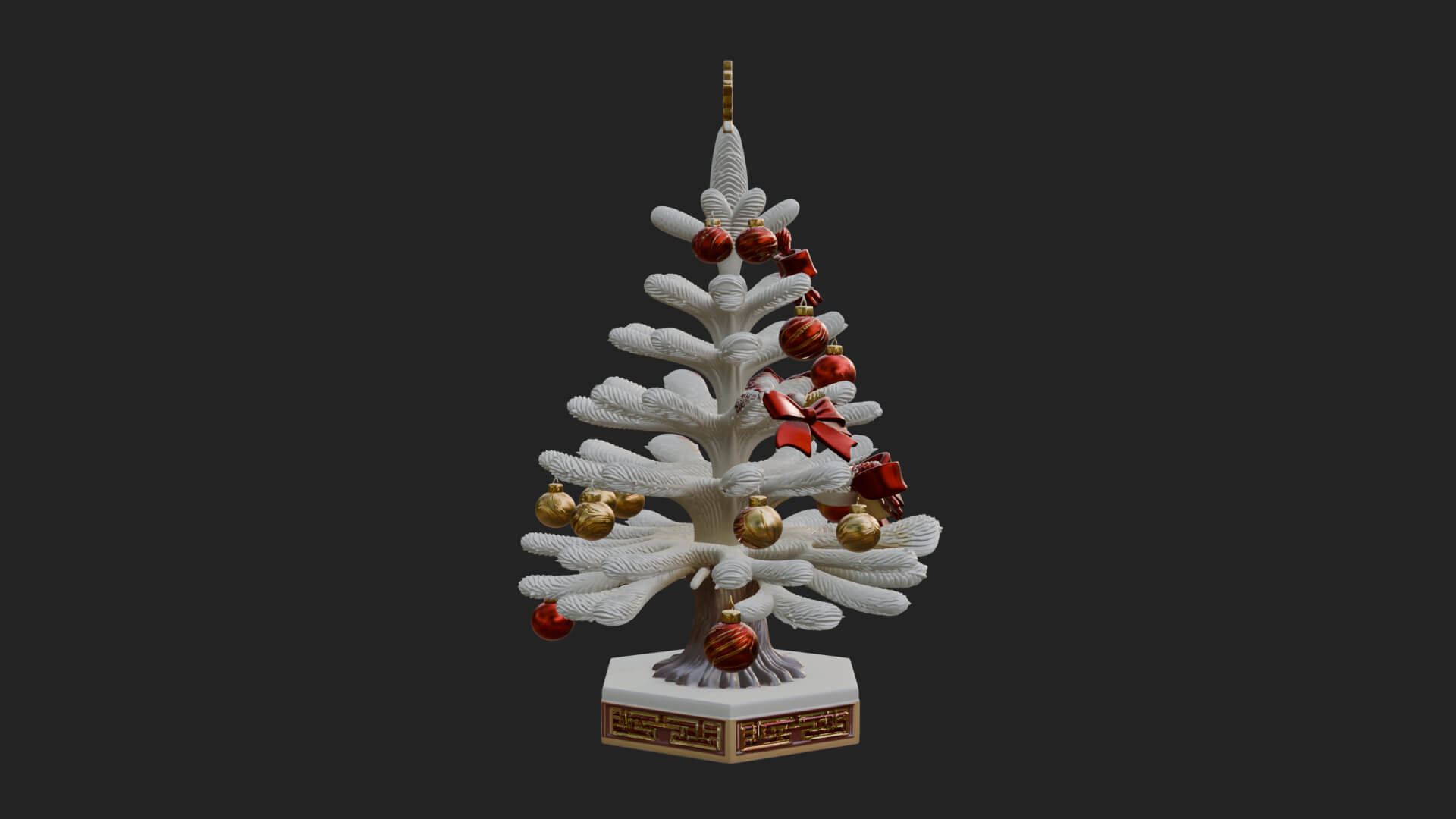 Decorated Christmas Tree Model Design 38 3D Print Model 3D Model